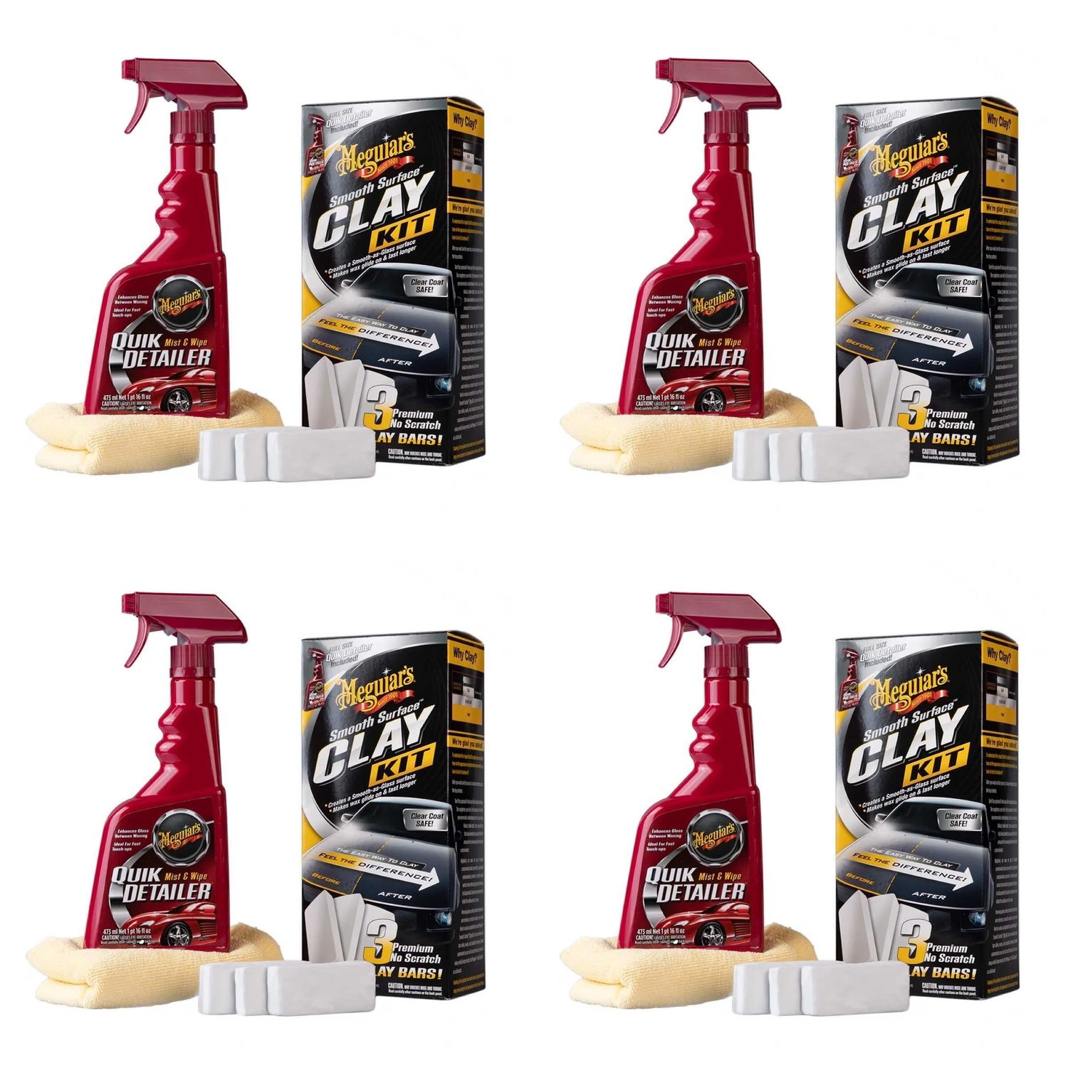 Meguiar's G191700EU Smooth Surface Clay Kit with Quik Detailer