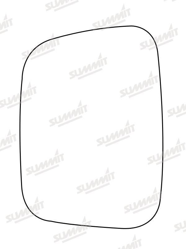 Summit Stick-On Commercial Mirror Glass fits VW Caddy 06 on T5 Caravelle 03 on LHS