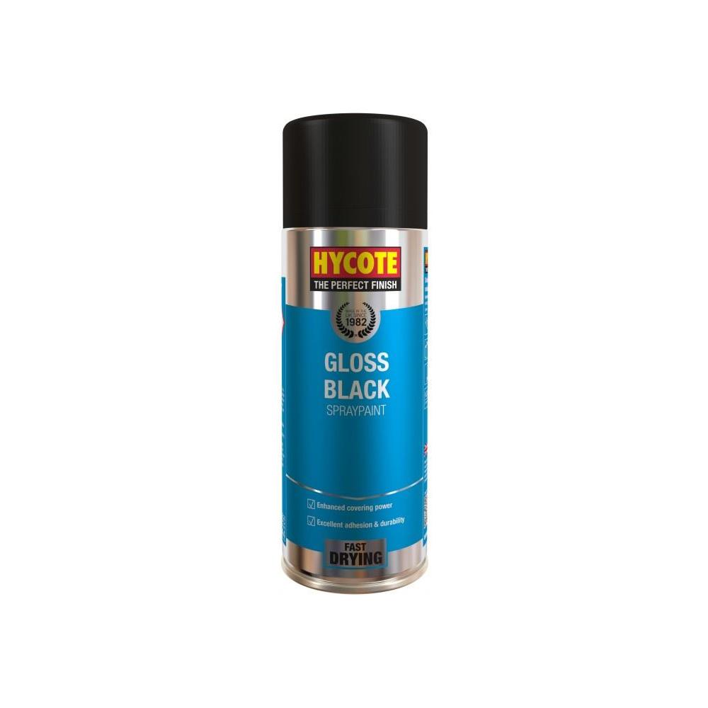 Hycote Fast Drying Aerosol Car Spray Paint, Gloss Black, 400 ml