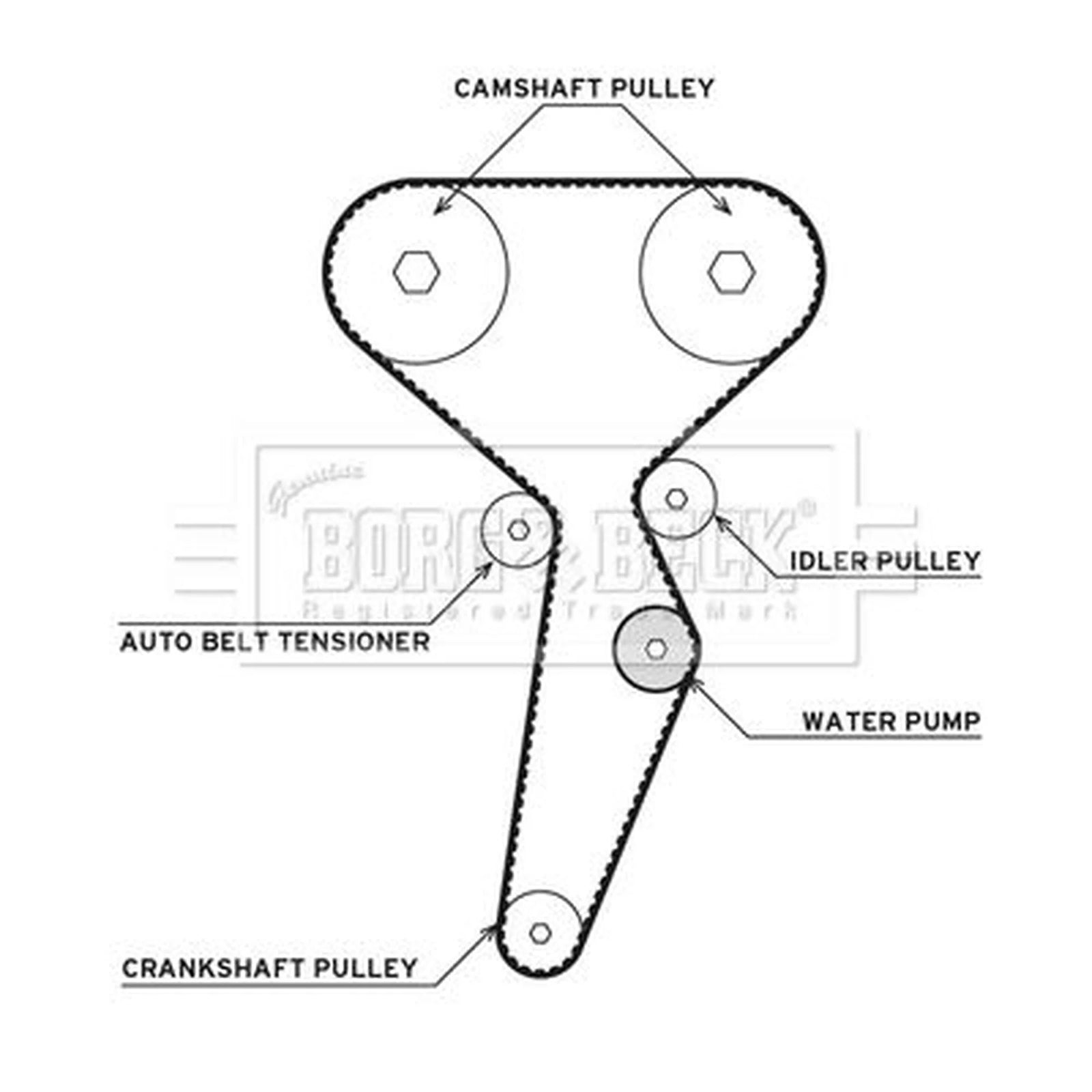 Borg & Beck Timing Belt & Water Pump Kit BTW1077