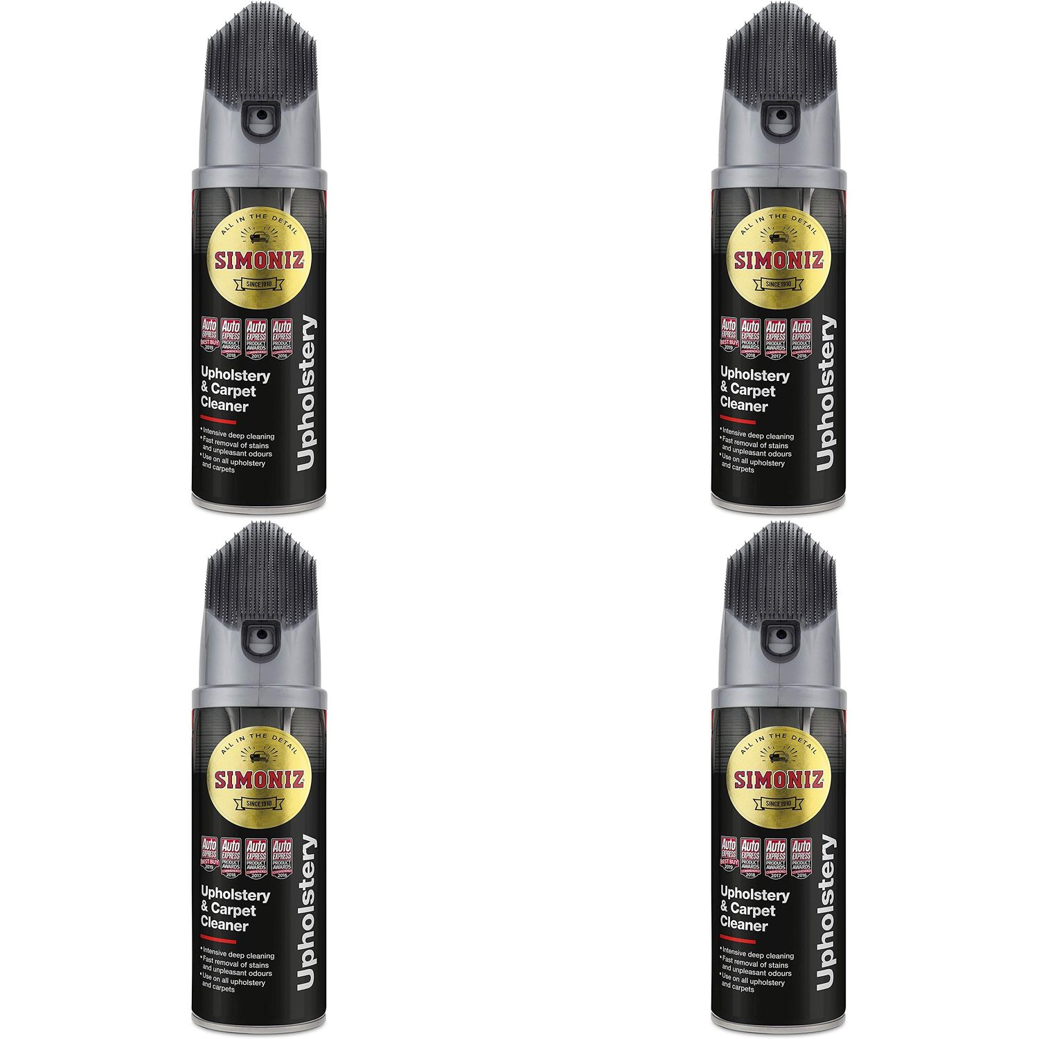 Simoniz Upholstery Cleaner Foam 400ml with Stain Remover Brush