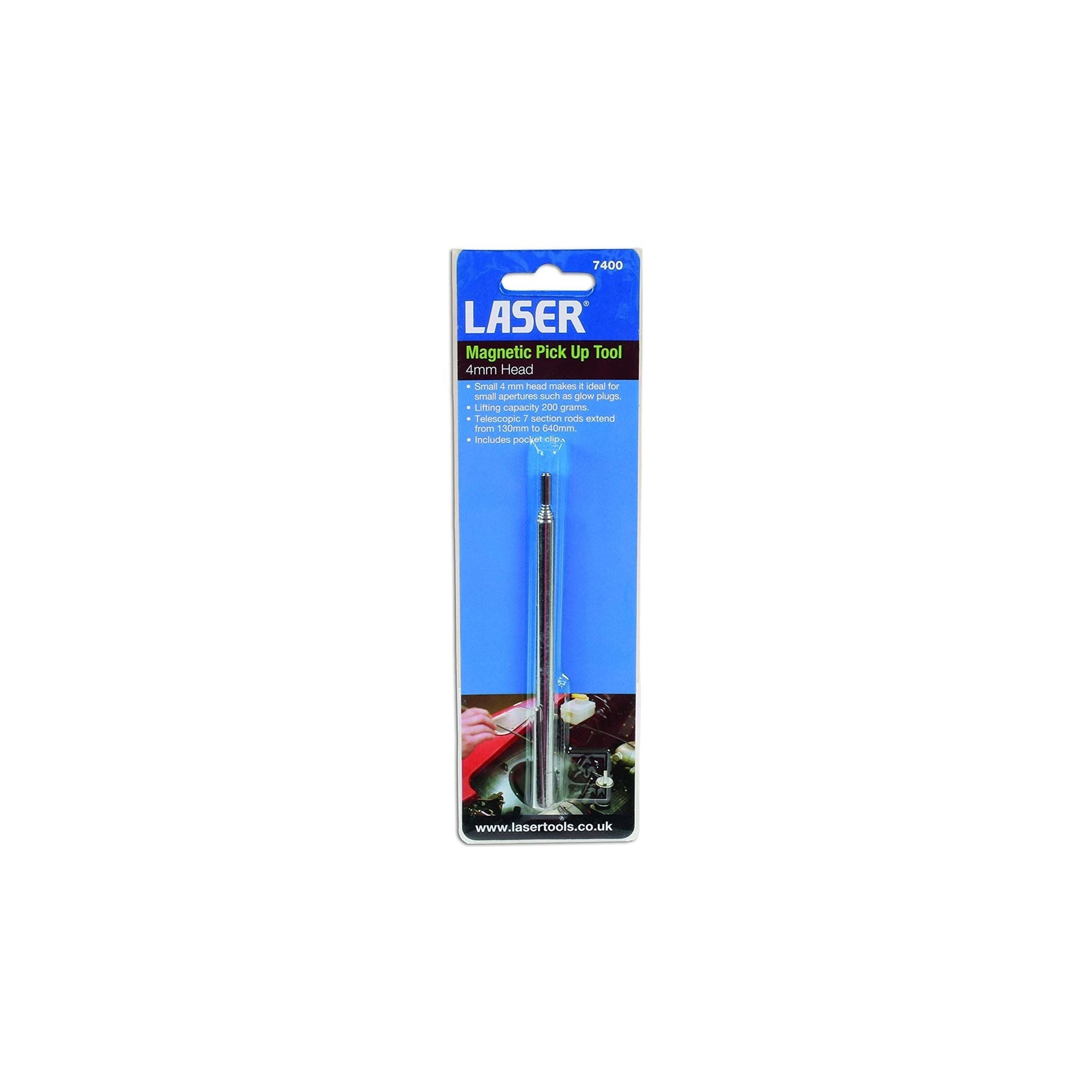 Laser Magnetic Pick Up Tool - 4mm Head 7400