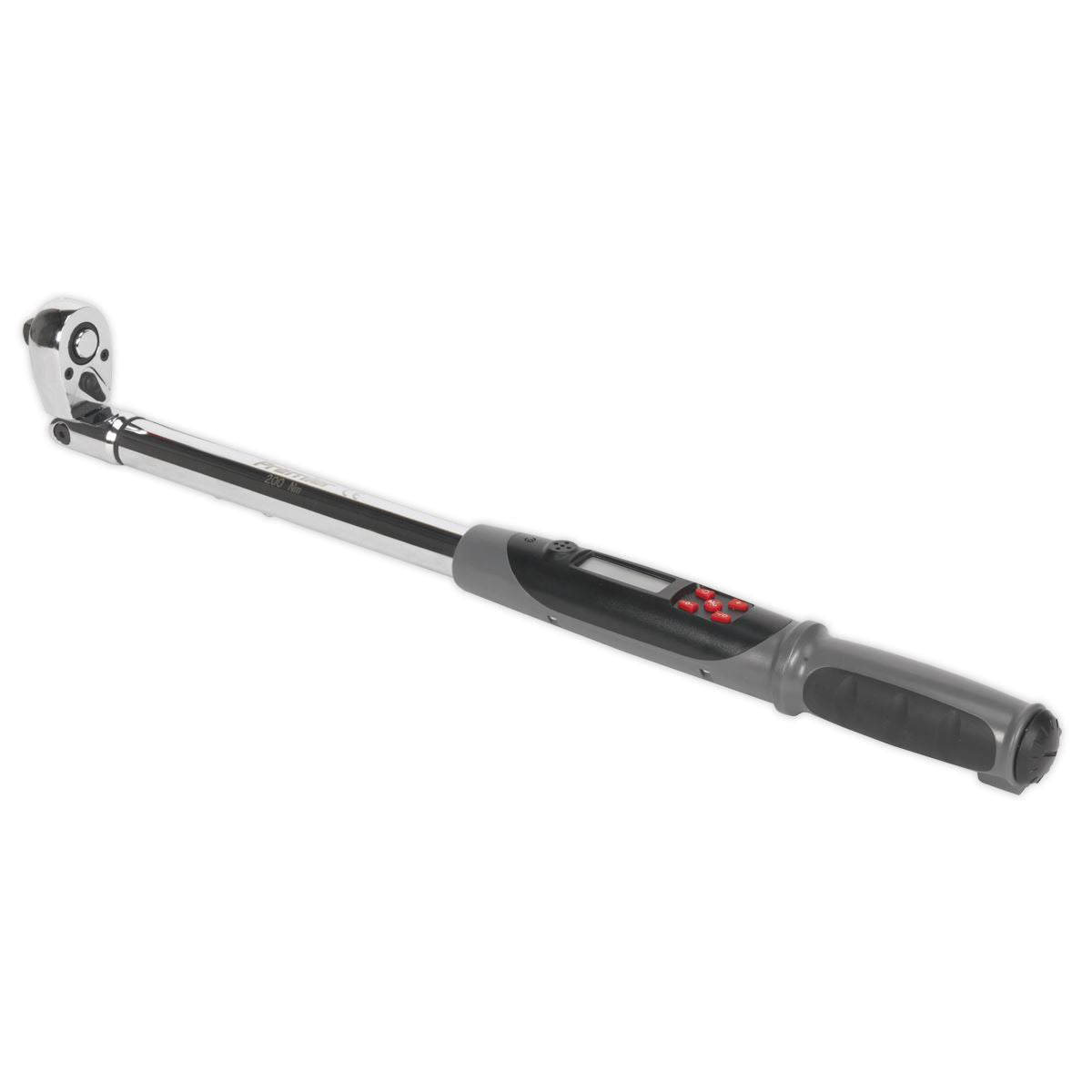 Sealey Angle Torque Wrench Flexi-Head Digital 1/2"Sq Drive 20-200Nm(14.7-147.5lb