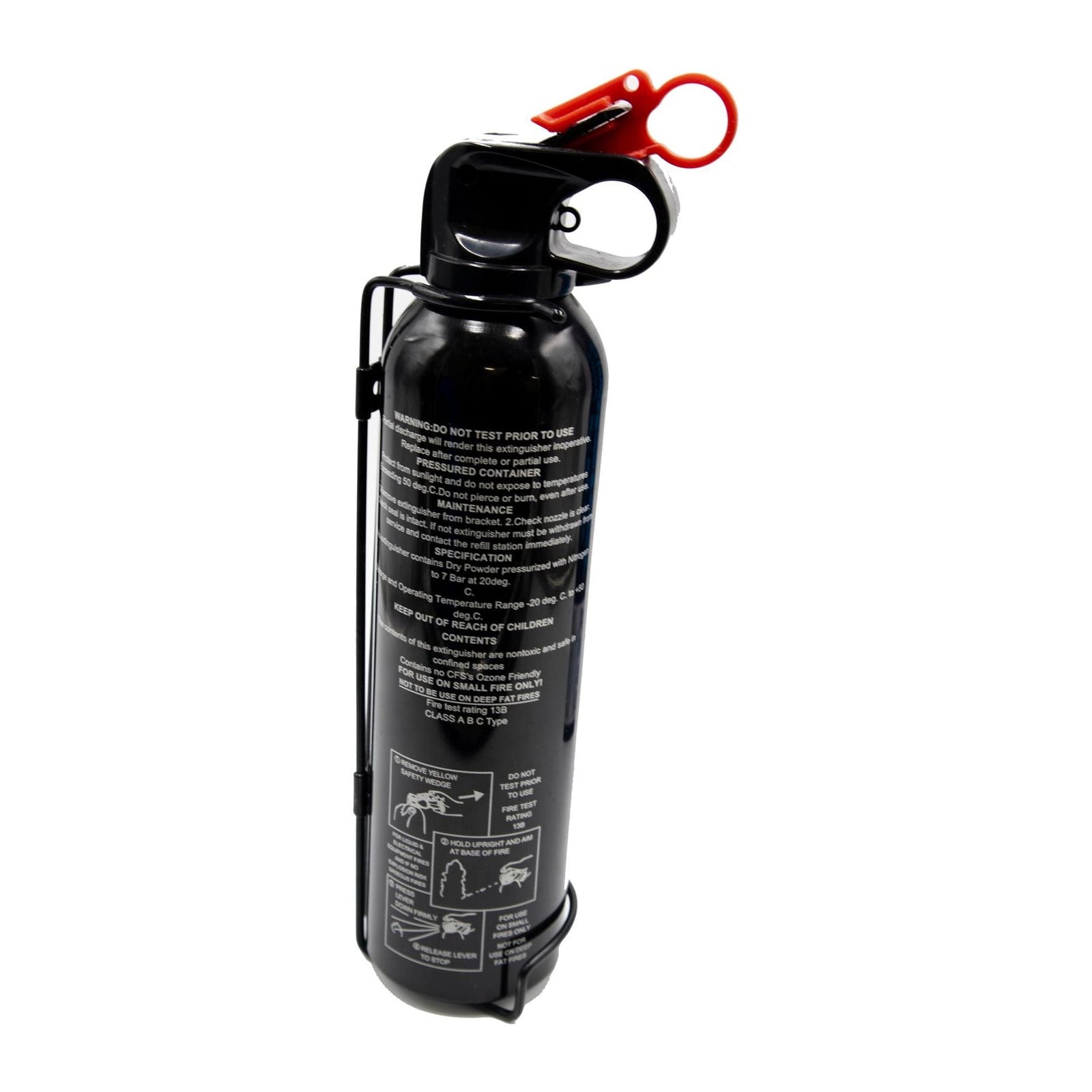 Streetwize UXFE3 Urban X Racing Fire Extinguisher 600g Black ABC Dry Powder
