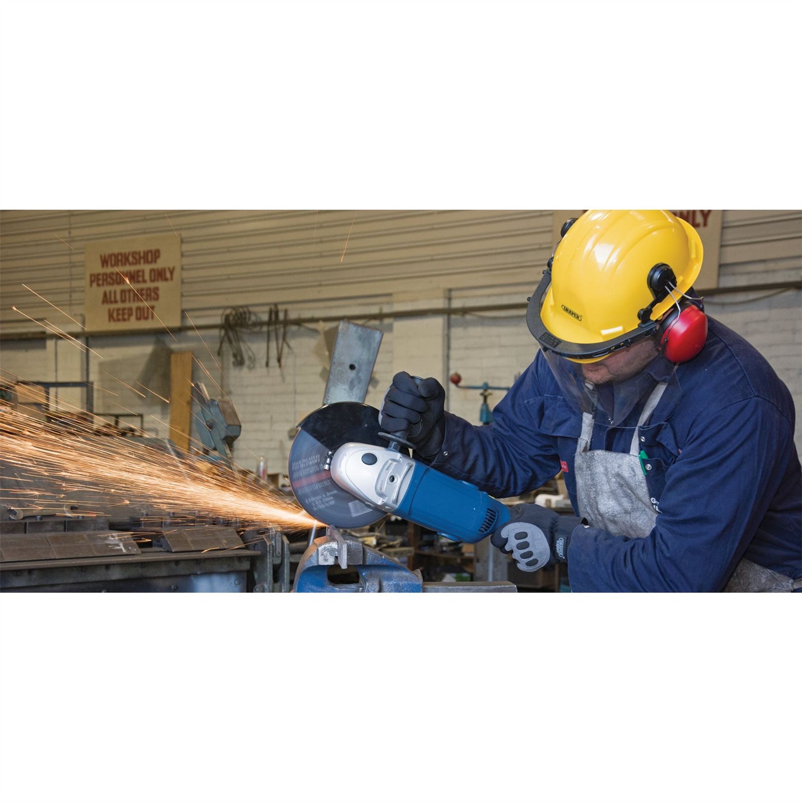 Draper Safety Helmet with Ear Muffs and Visor 69933