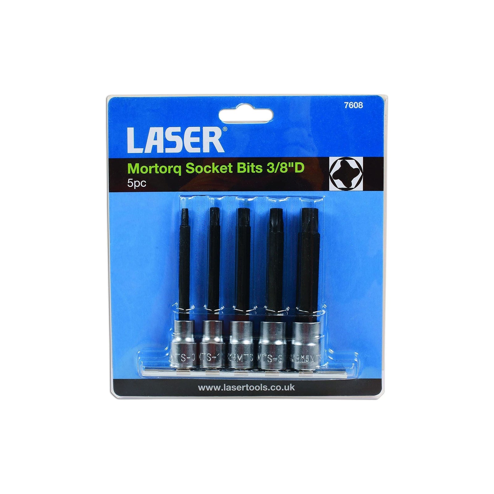 Laser Mortorq Socket Bit Set 3/8"D 5pc 7608