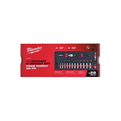 Milwaukee 1/4Dr Socket Set Foam Insert 4932479824