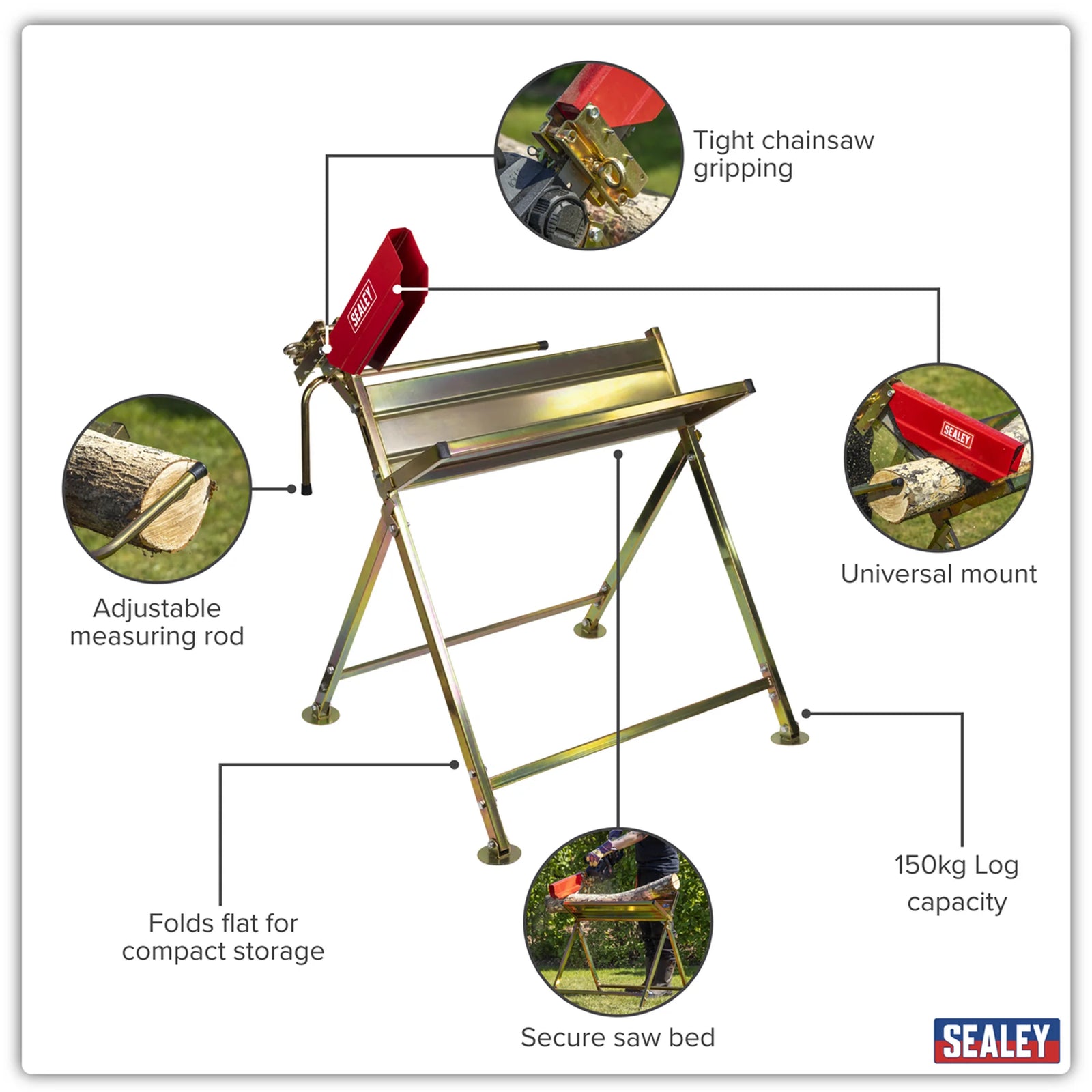 Sealey Heavy-Duty Sawhorse LSH150HD 150kg Capacity