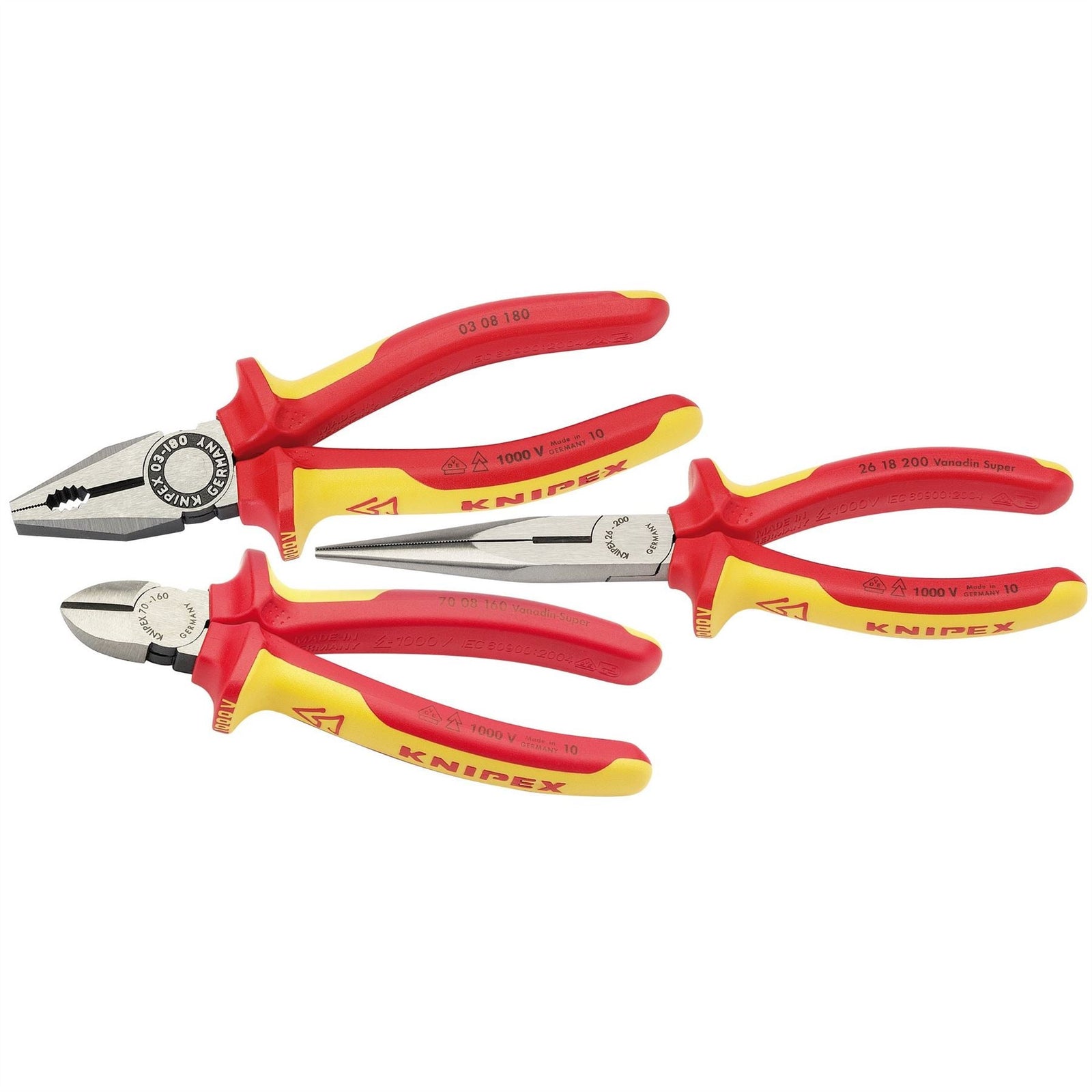 Draper Knipex 00 20 12 VDE Plier Assembly Pack (3 Piece) 44948