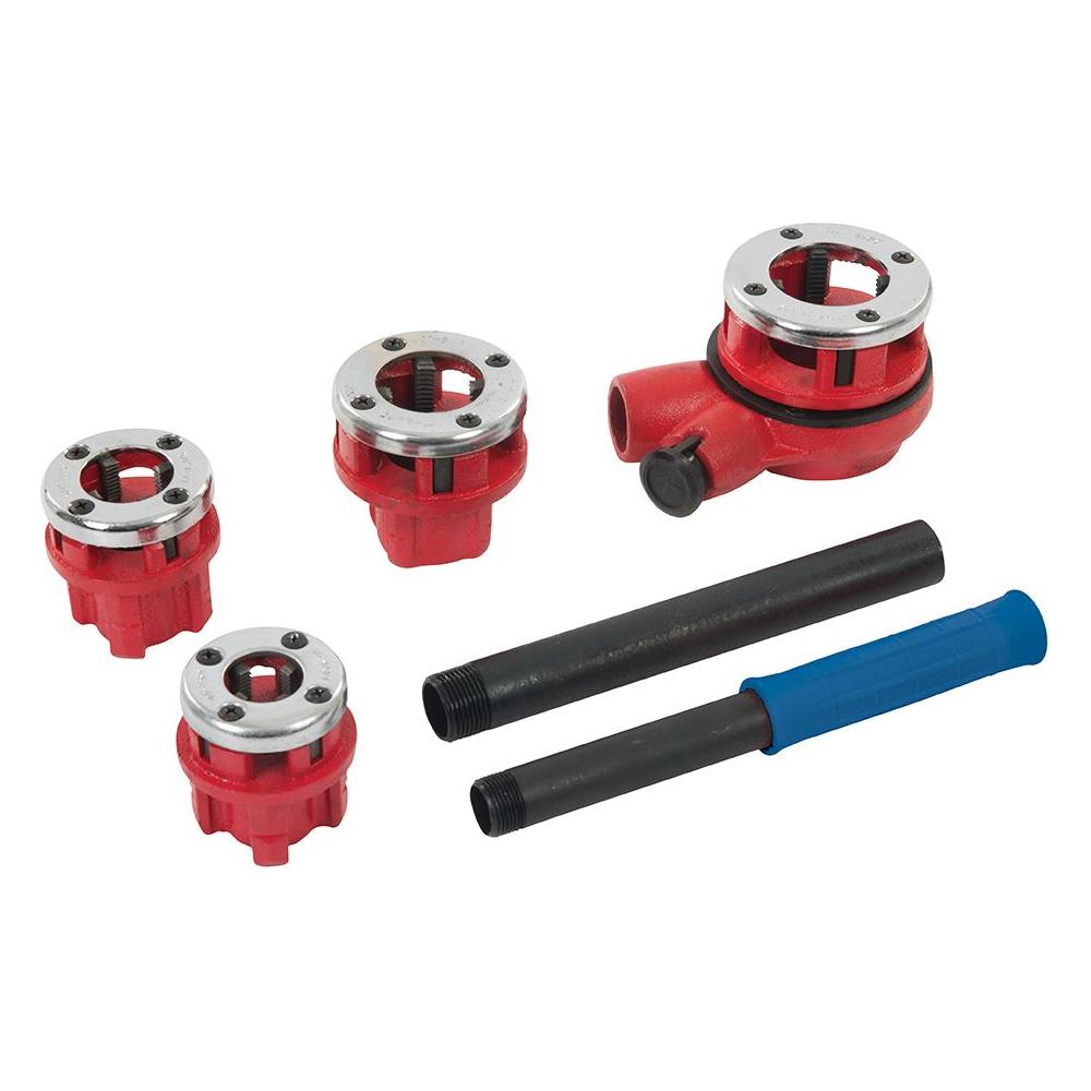 Silverline Pipe Threading Kit 5pce 1/2”, 3/4”, 1” & 1-1/4” BSPT