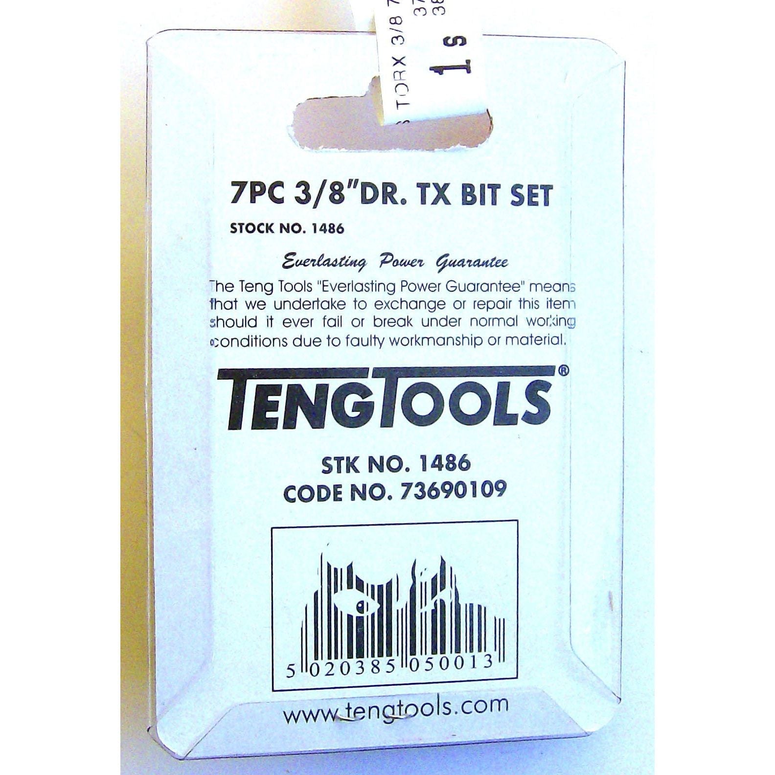 Teng Tools Bit Set With 3/8" Coupler TX 7 Pieces