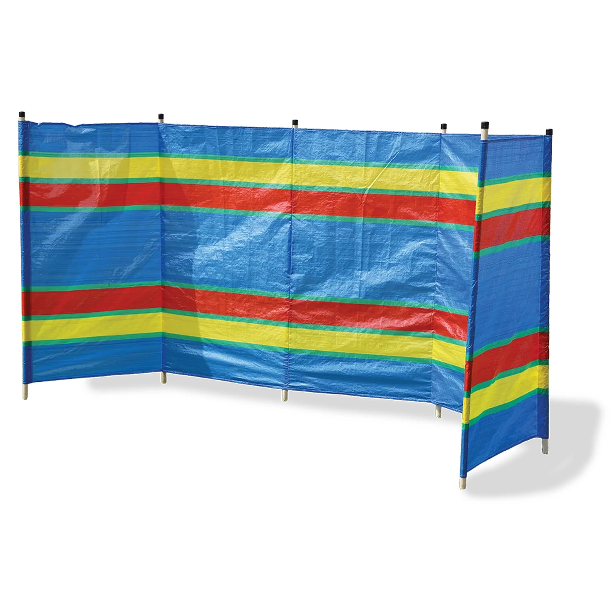 Unbranded 6 Pole Multicoloured Polythene Windbreak - 3.054 kg
