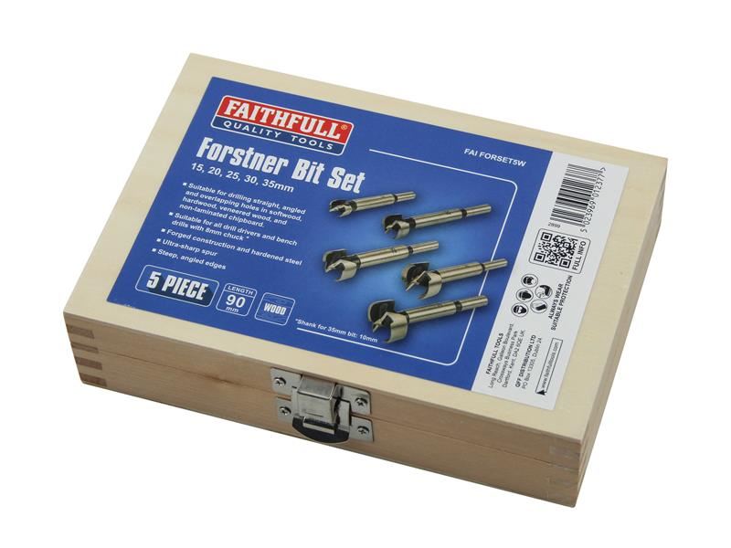 Faithfull Forstner Bit Set, 5 Piece