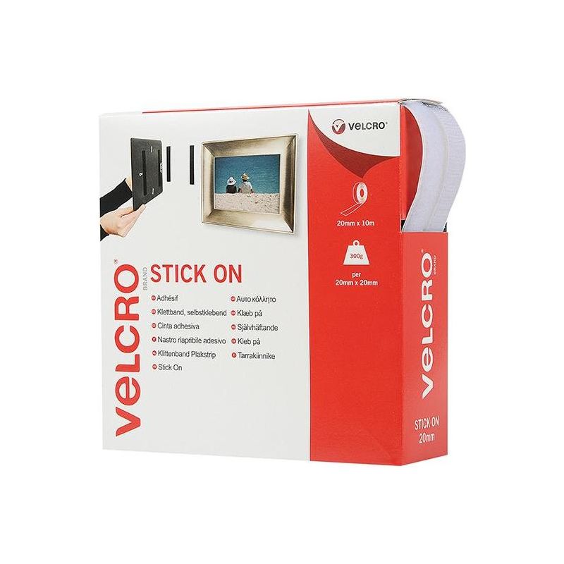 Velcro® Brand VELCRO® Brand Stick On Tape 20mm x 10m White