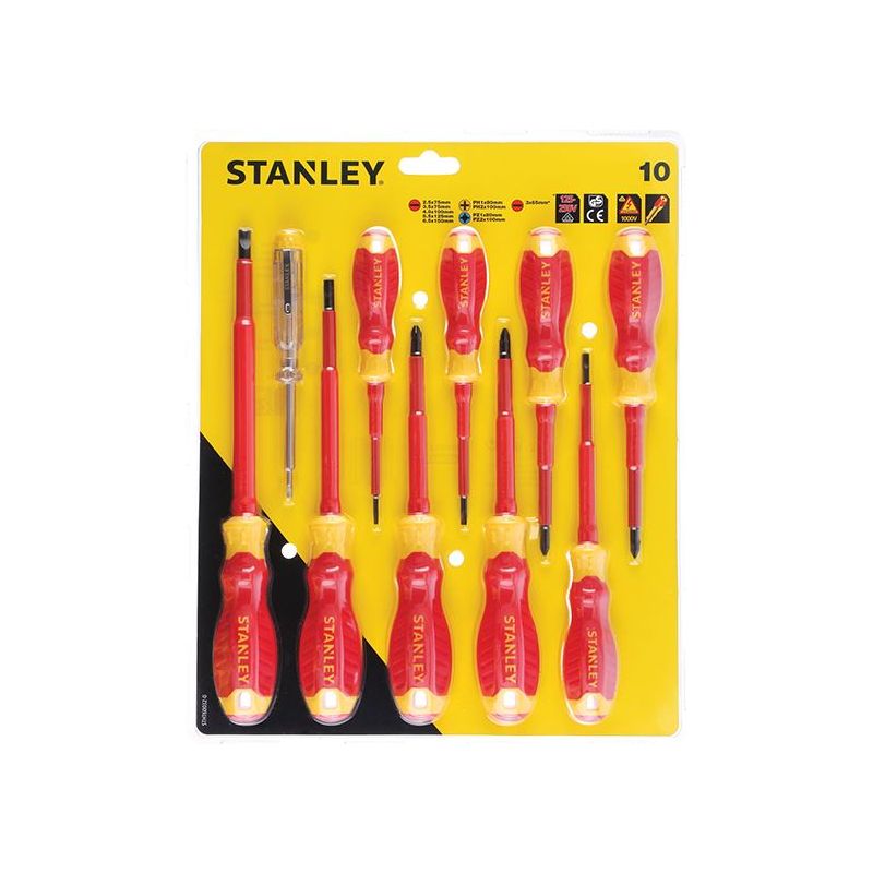 Stanley® Hand Tools FatMax® VDE Insulated Screwdriver Set, 10 Piece