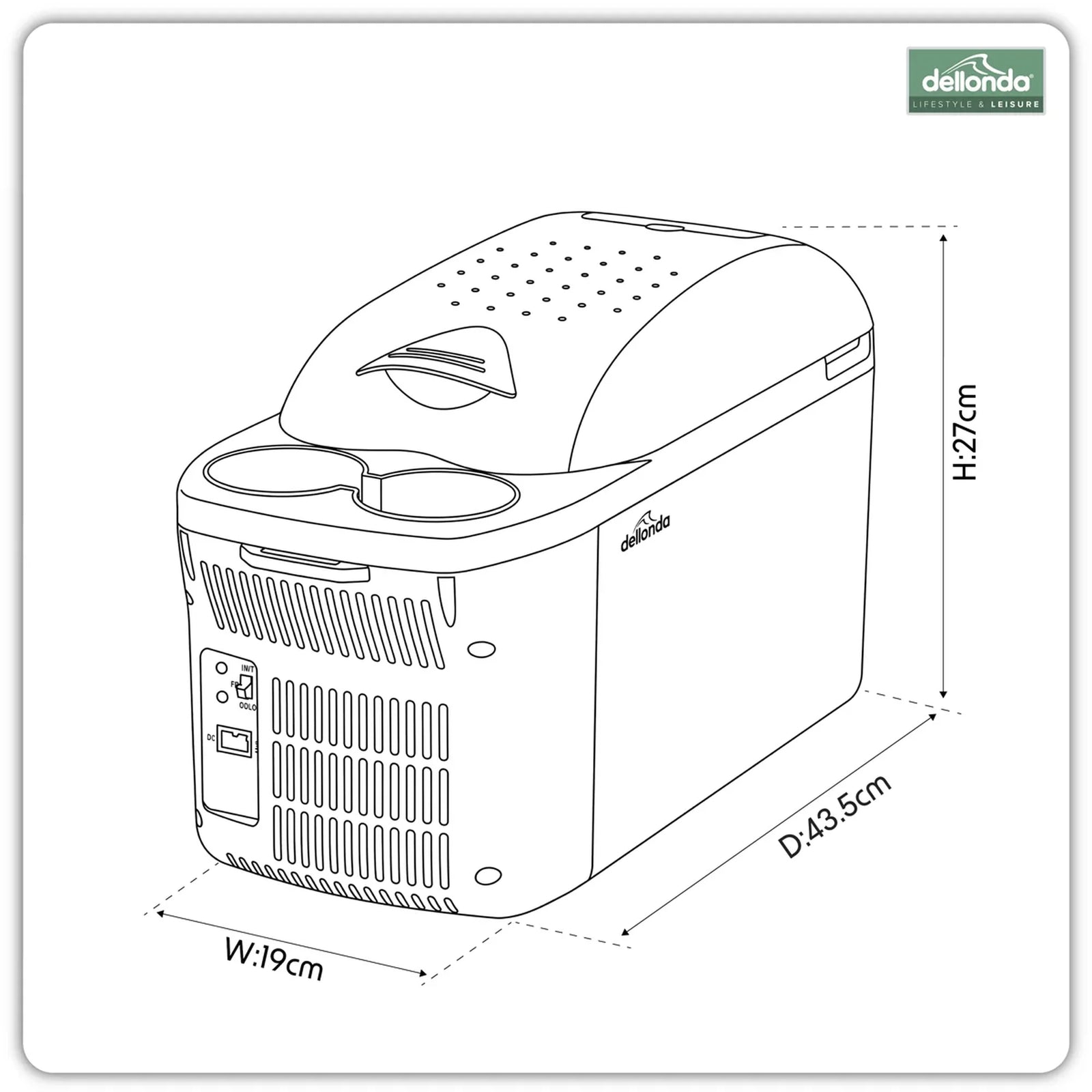 Sealey Portable Cool Box 8L 12V Vehicle Power