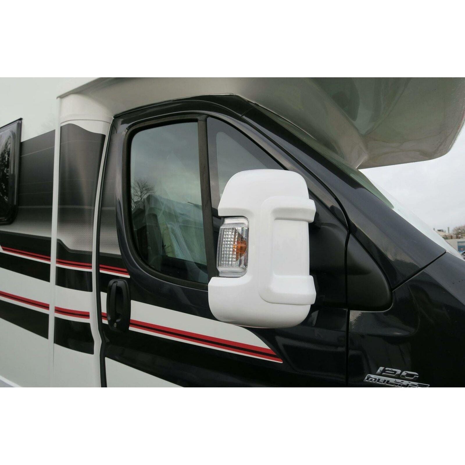 Milenco Van Mirror Protectors White fits Fiat Ducato Peugeot Boxer Citroen Relay