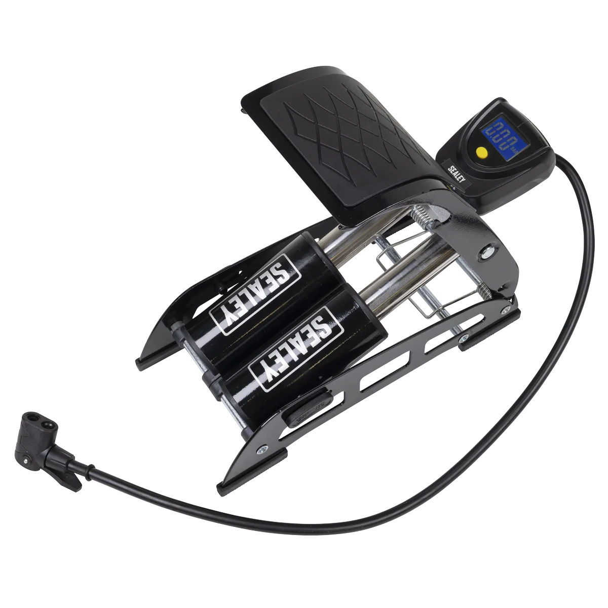 Sealey Twin Barrel Digital Foot Pump 73psi with LCD Gauge