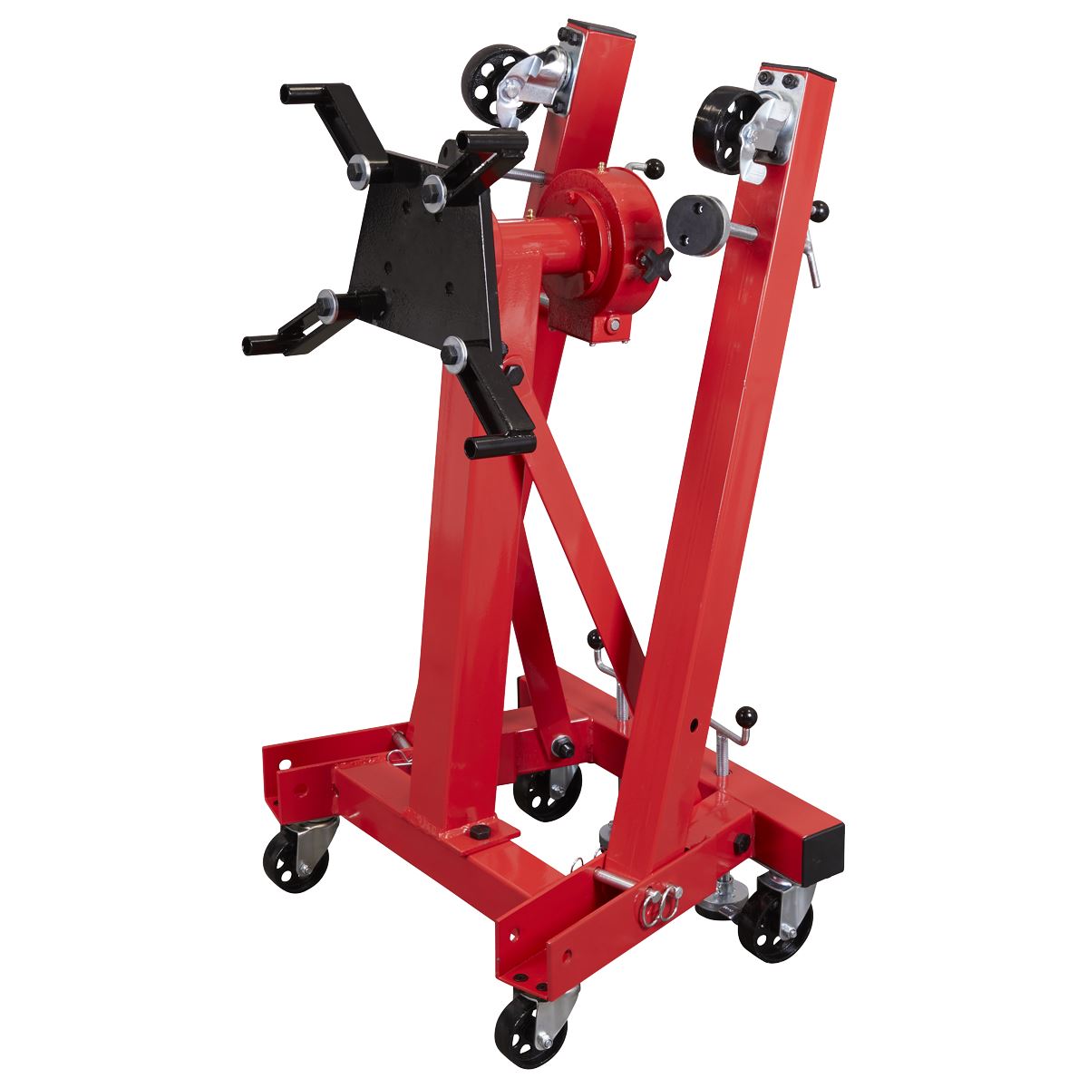 Folding 360º Rotating Engine Stand with Geared Handle Drive 680kg Capacity