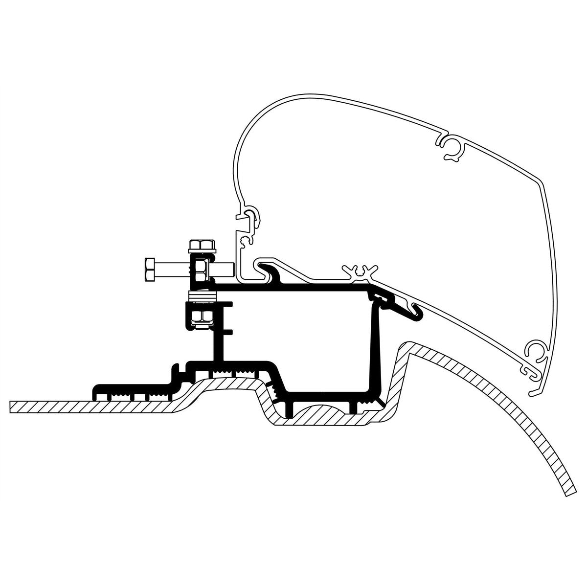 Thule Adapter Roof Mercedes Sprinter > 2007 / VW Crafter 2007-2016