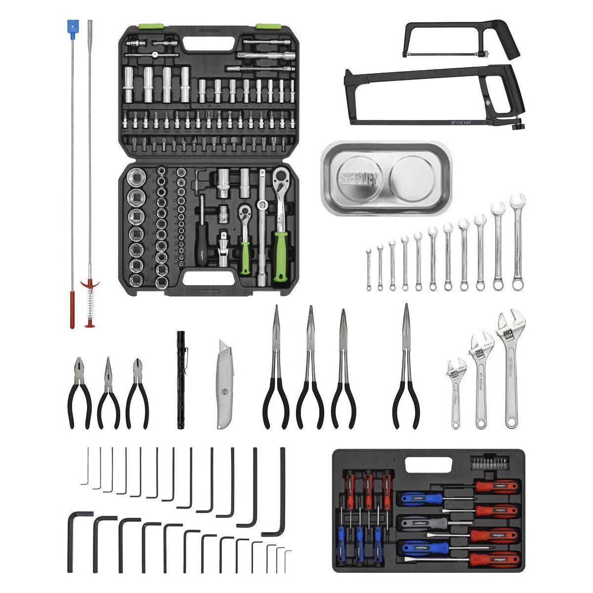 Topchest & Rollcab Combination 6 Drawer with 170pc Tool Kit - Purple/Grey