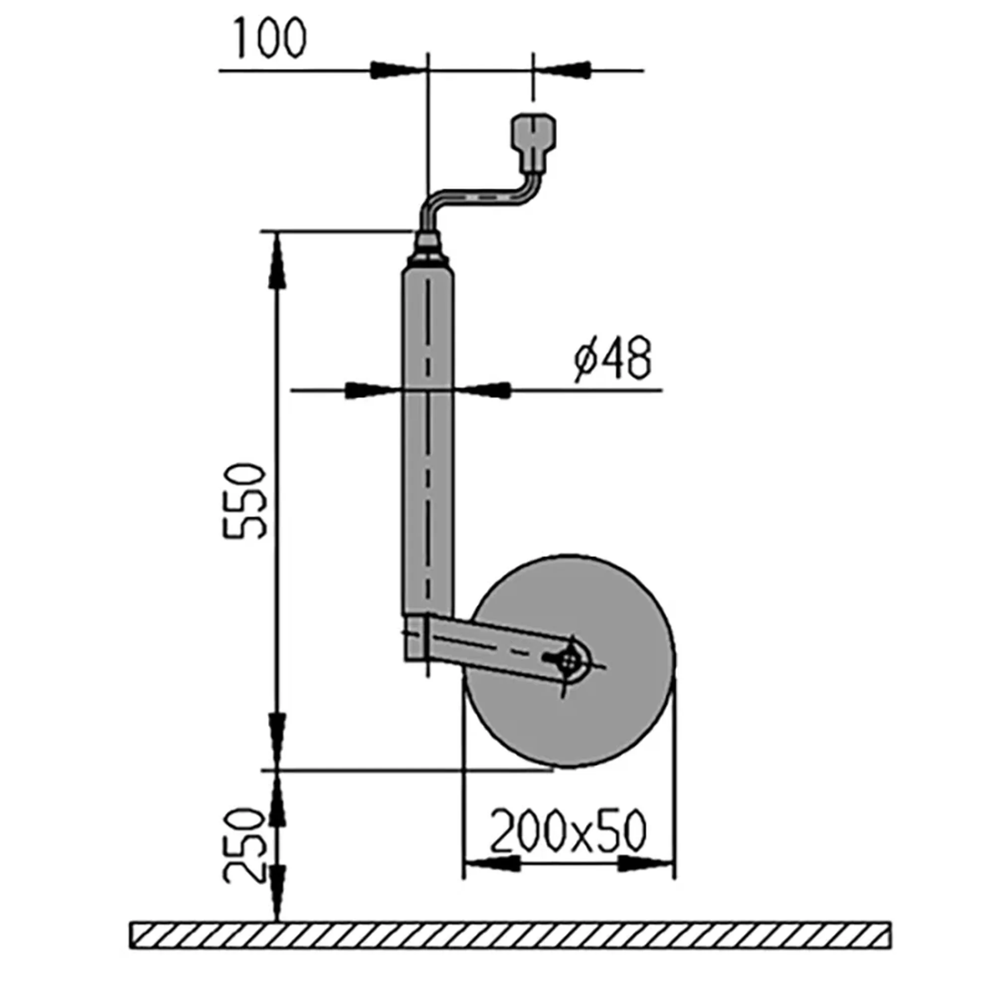 AL-KO Jockey Wheel – Galvanised, 150kg Capacity