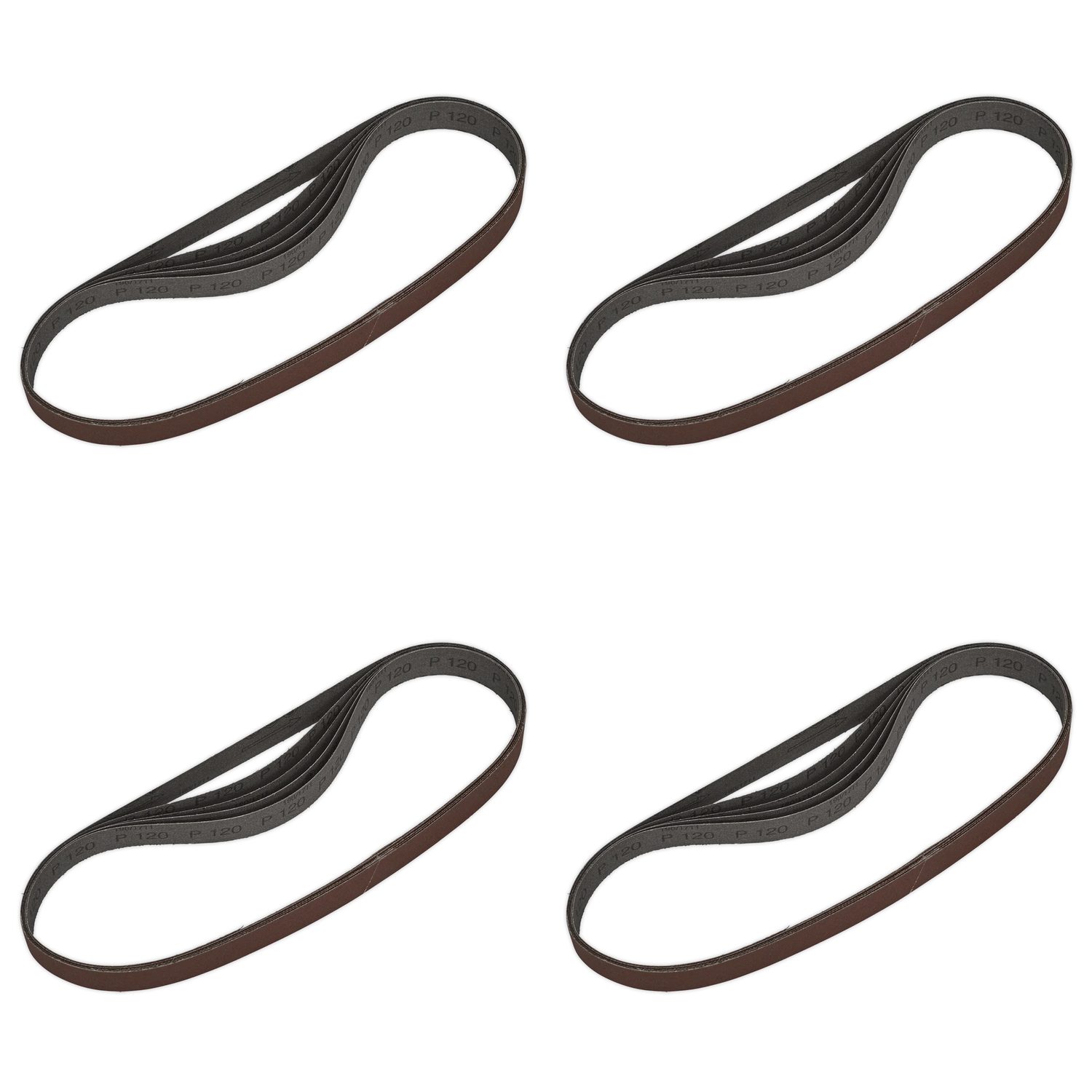 Sealey 25 x 762mm Sanding Belt 120Grit - Pack of 5 - SB0019 Trade Quality