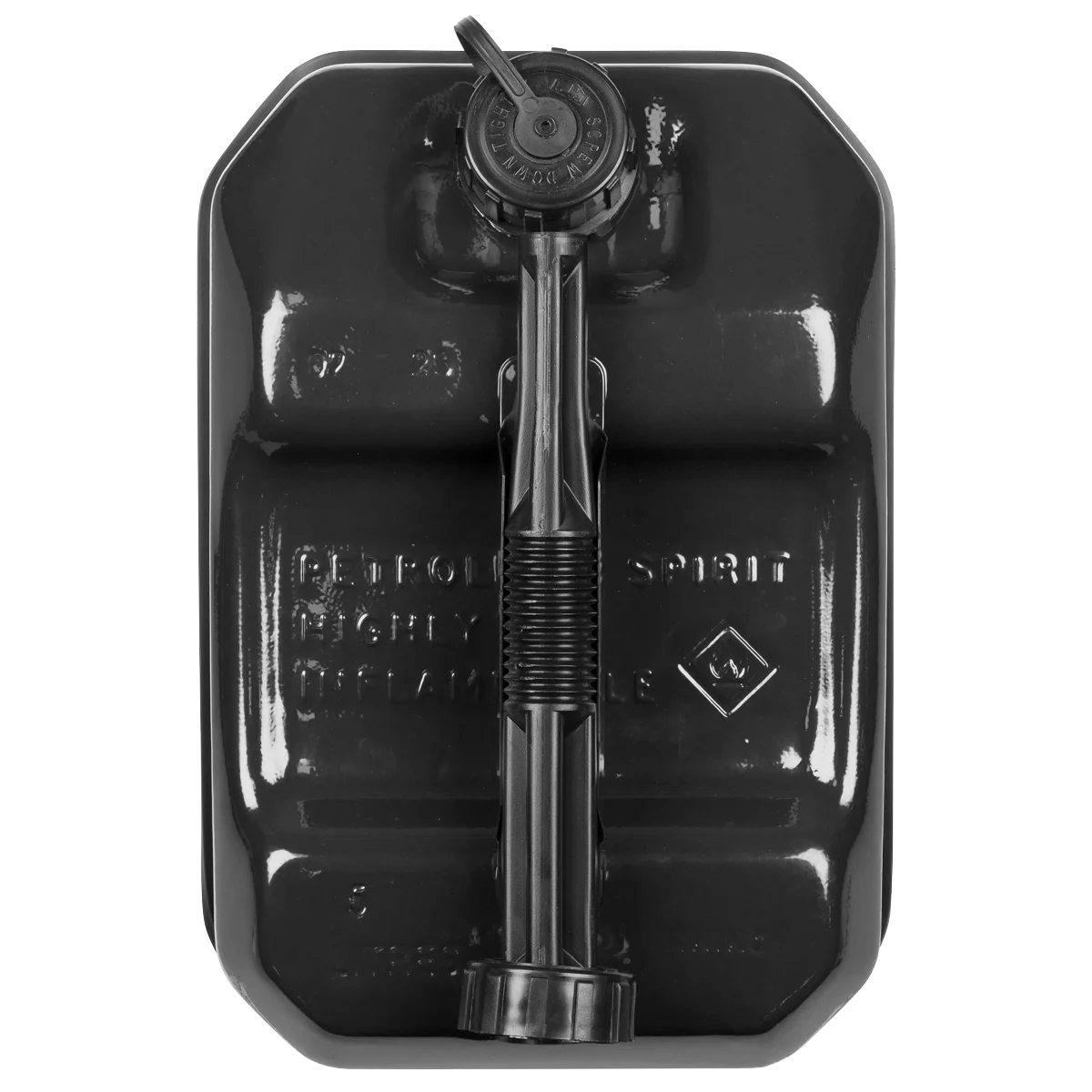 Sealey Jerry Can 5L Black Steel Fuel Container JC5RB