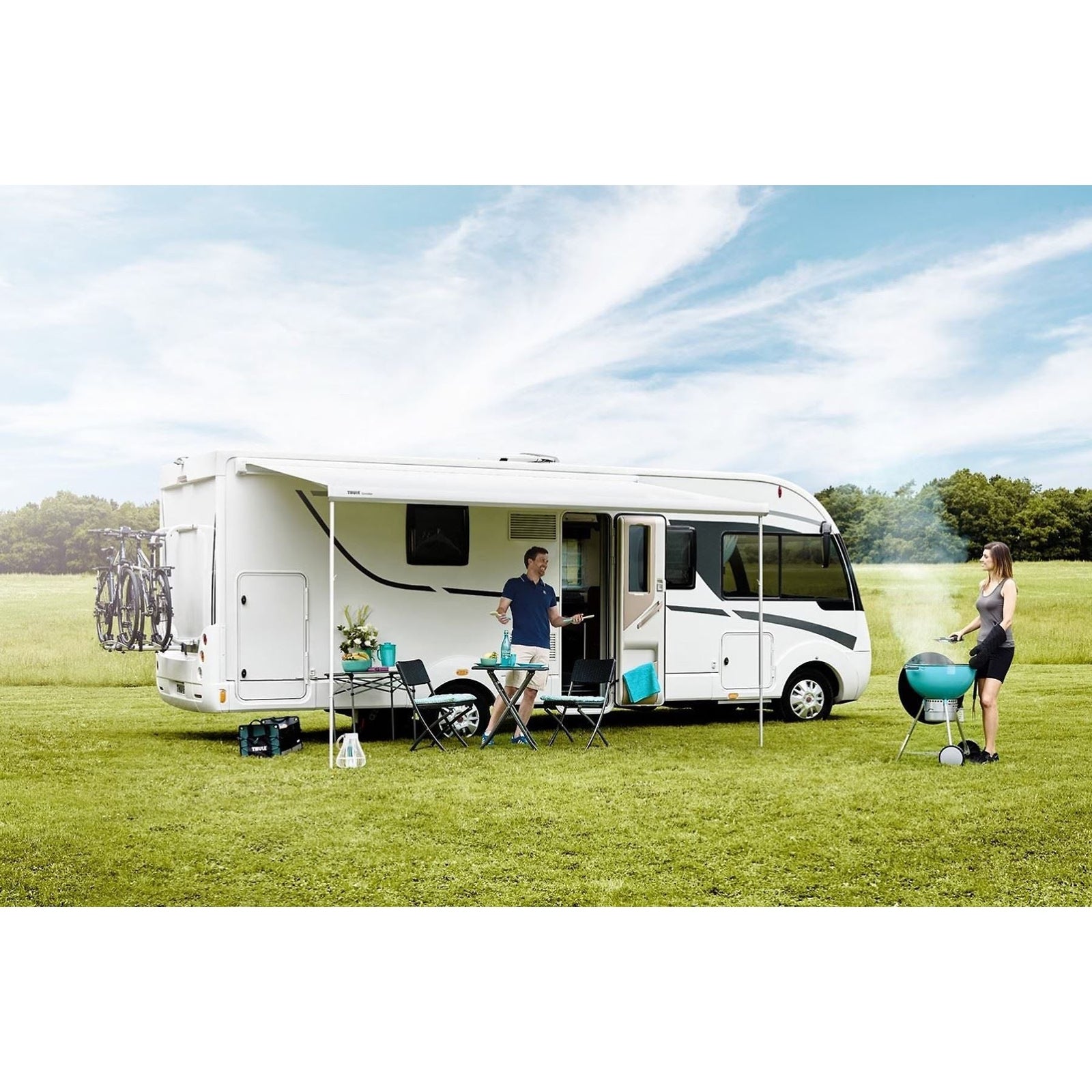 Thule Omnistor 5200 awning 1.92x1.40m white frame, mystic grey material