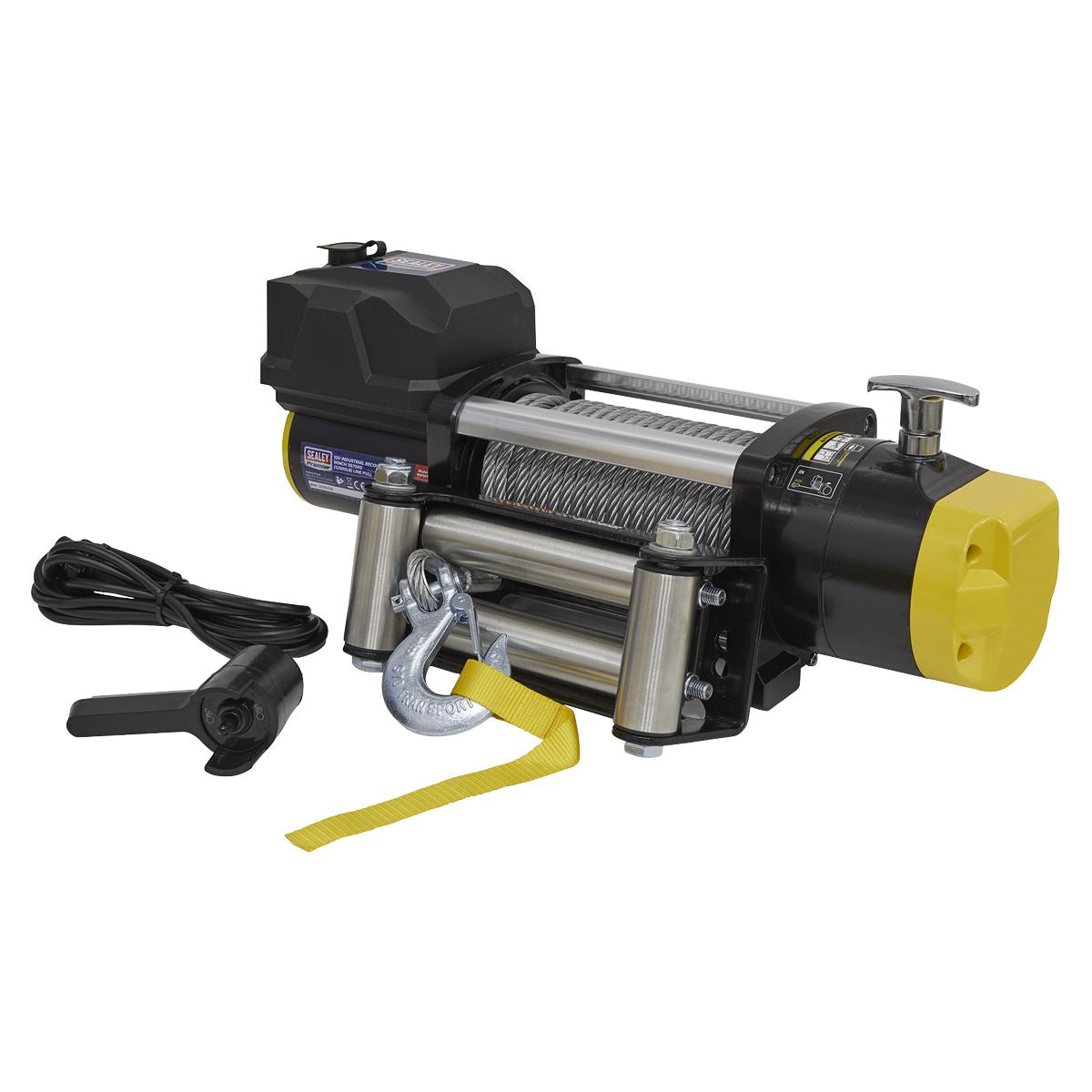 Sealey Recovery Winch 5675kg (12500lb) Line Pull 12V Industrial RW5675