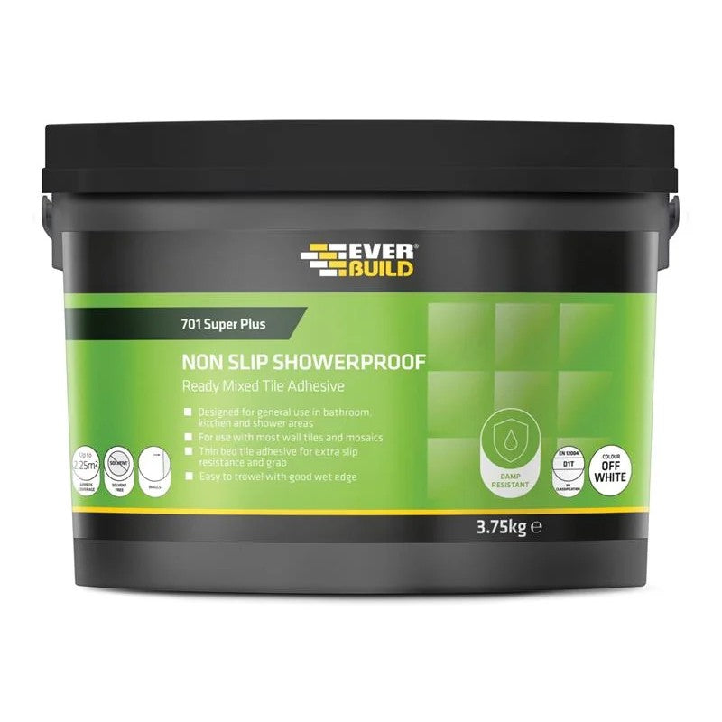 Everbuild Sika 701 Acrylic Non Slip Tile Adhesive 14kg - 487068
