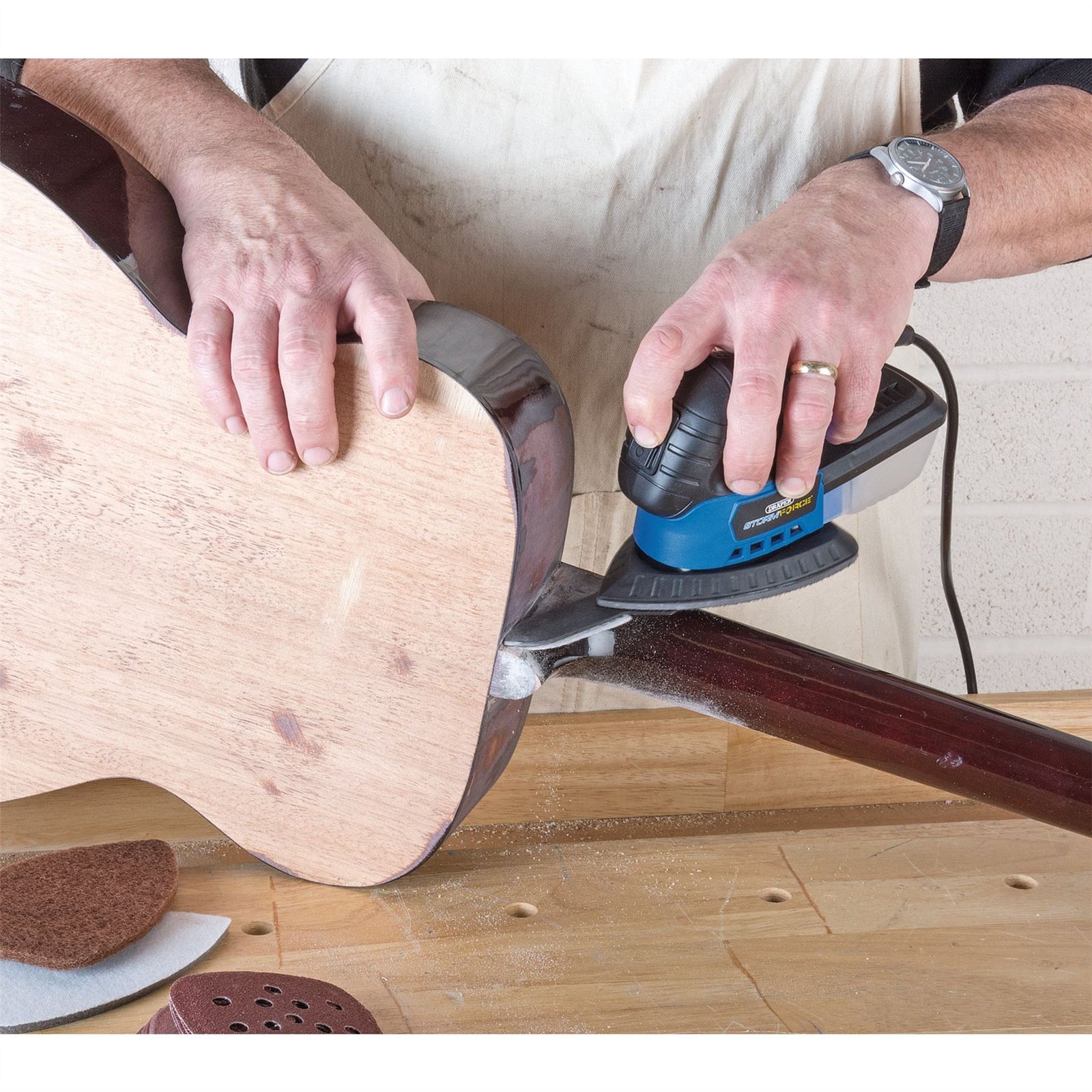 Draper Tri-Base Detail Sander, 75W 02063