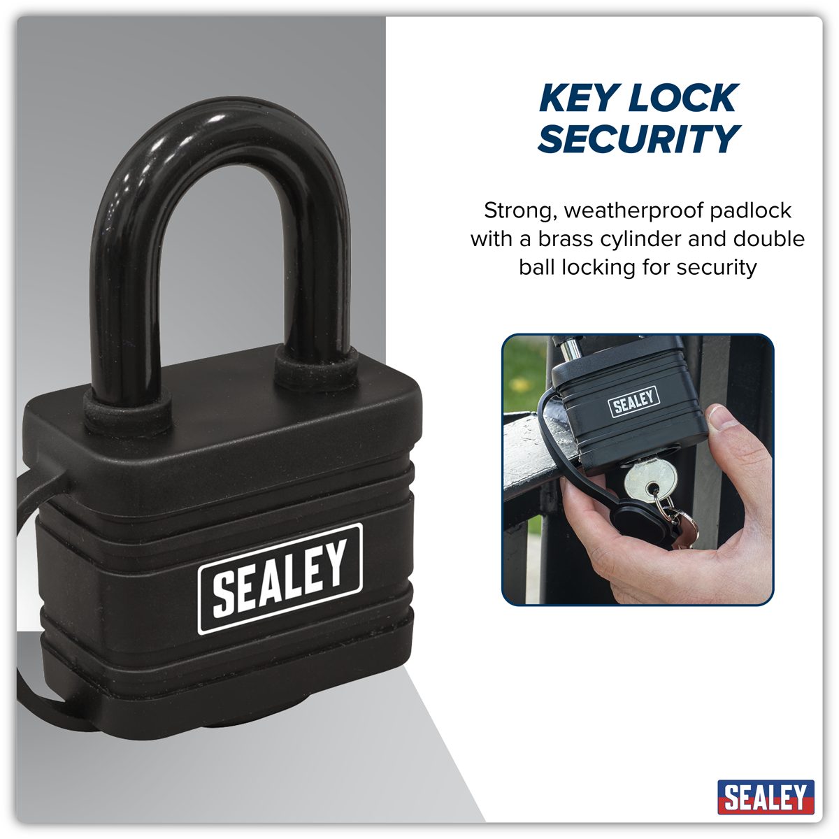Sealey Steel Body Weatherproof Padlock 54mm with 2 Keys