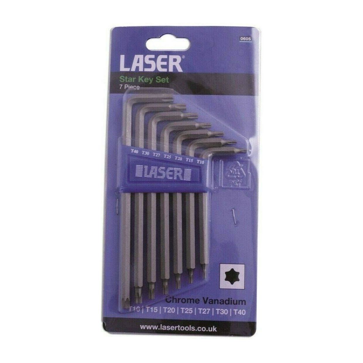 Laser Star Key Set 7pc 0605
