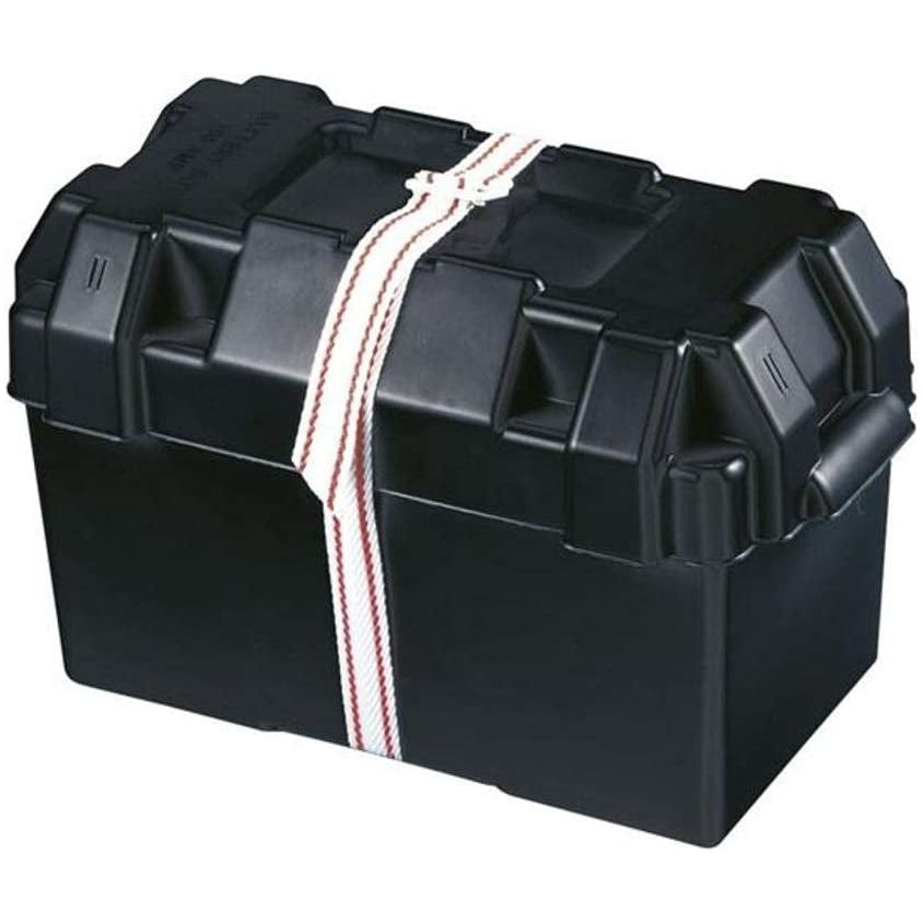 Heavy-Duty Battery Box with Straps - Perfect for Caravanning, Camping, and Boating