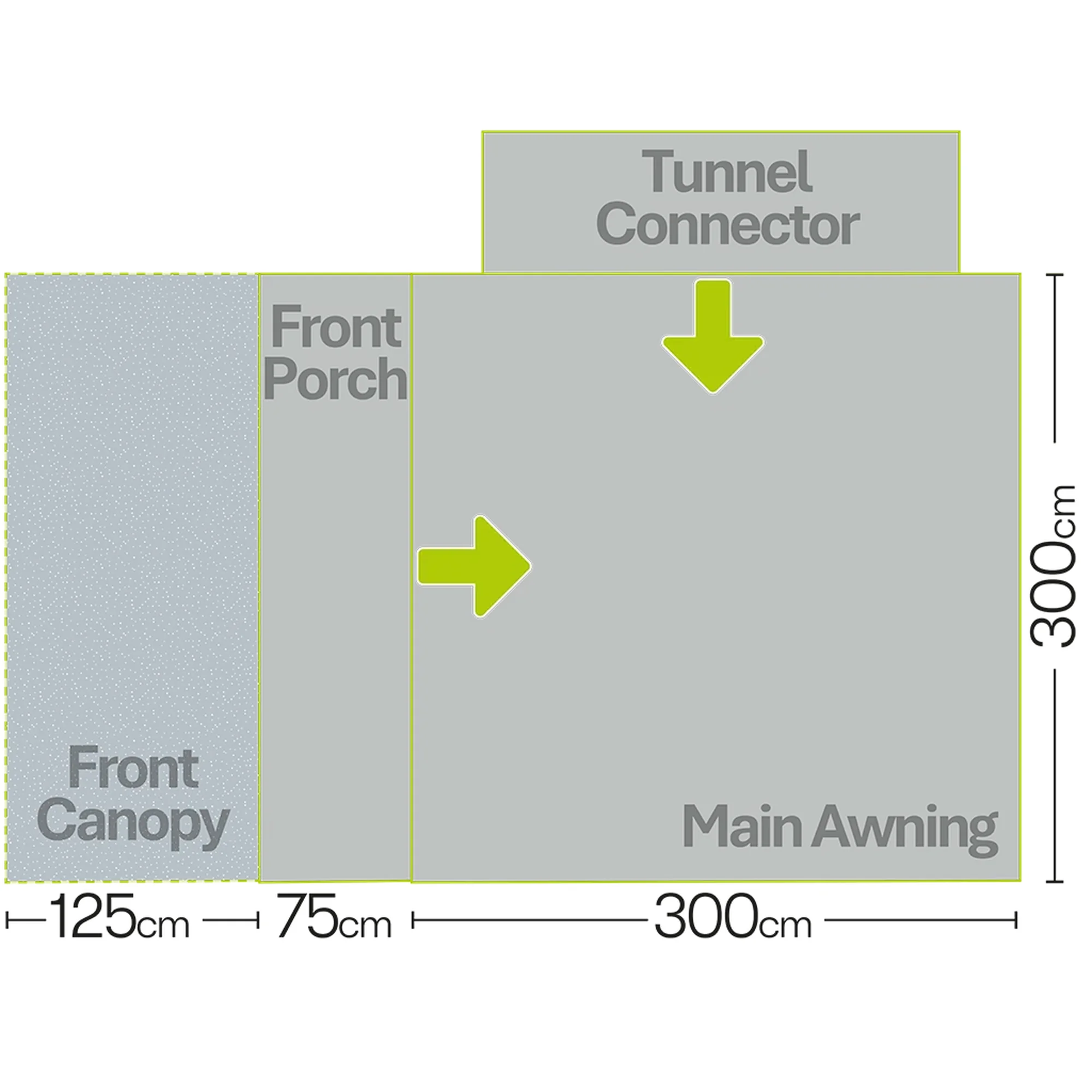 Quest Drive Away Awning Buzzard 300 - 16.9kg