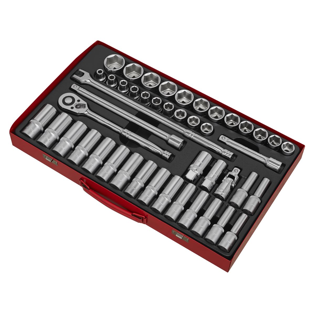 Socket Set 46Pc 1/2Inchsq Drive 6Pt Walldrive - Metr