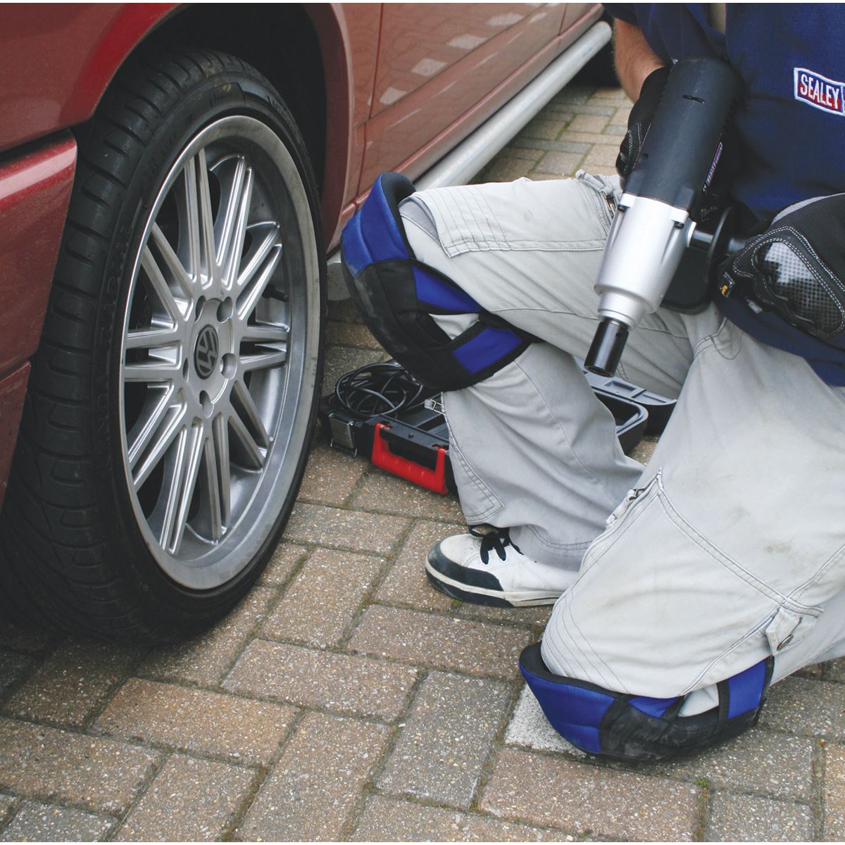 Sealey Heavy-Duty Double Gel Knee Pads Pair SSP63
