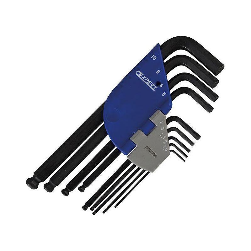 Expert Metric Ball End Hexagon Key Long Arm Set, 9 Piece