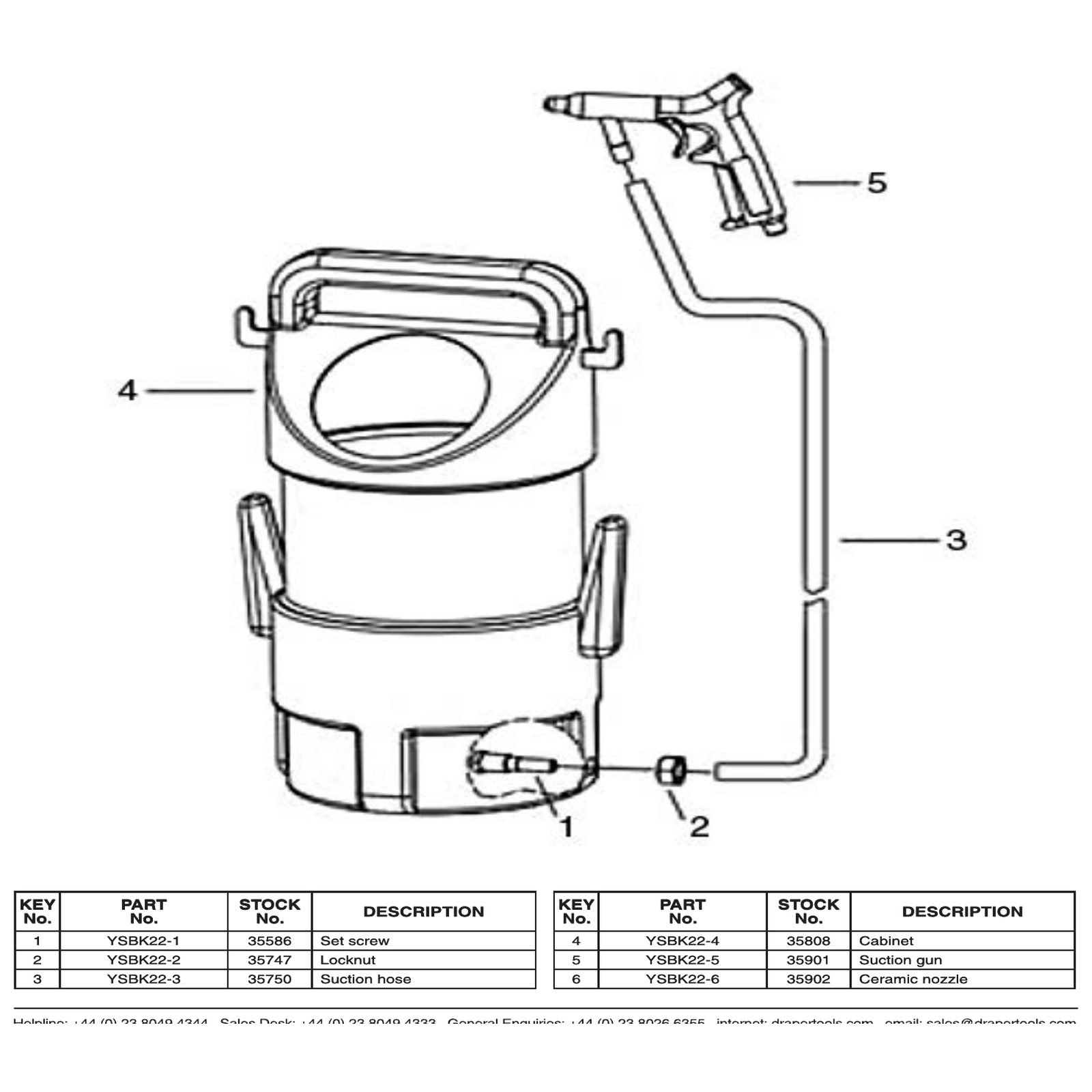 Draper Nozzle YSBK22-6 for Air Tools 35902