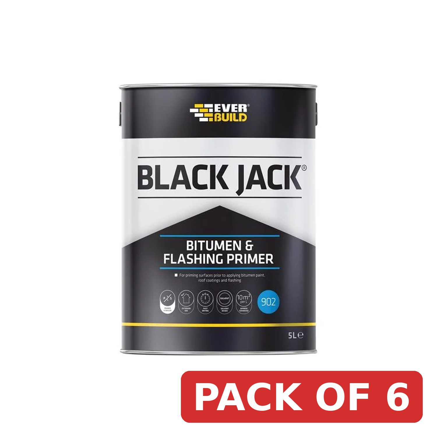 Everbuild Sika Black Jack® 902 Bitumen & Flashing Primer 5 litre - 852671