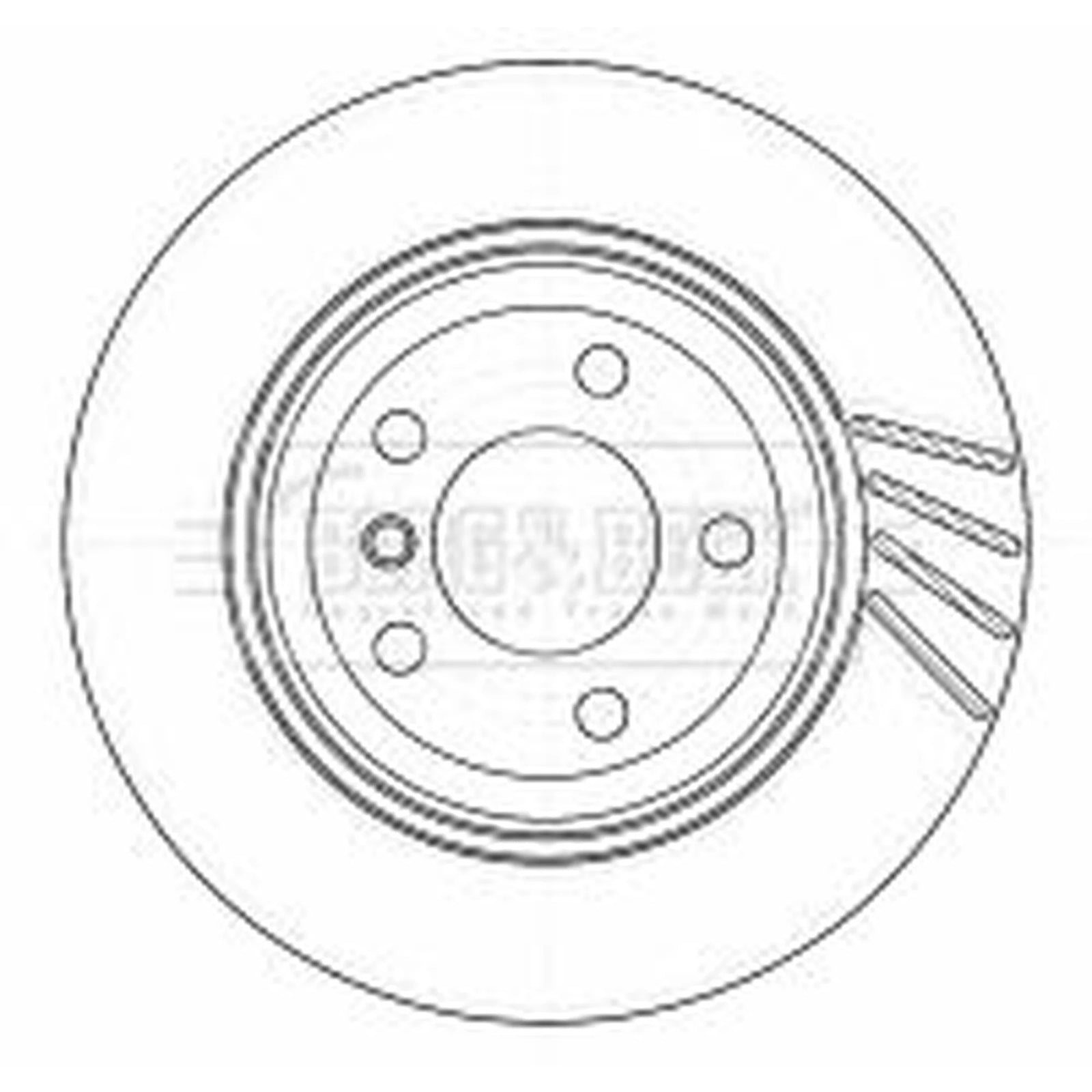 Borg & Beck 2 x Vented Rear Brake Discs BBD5136