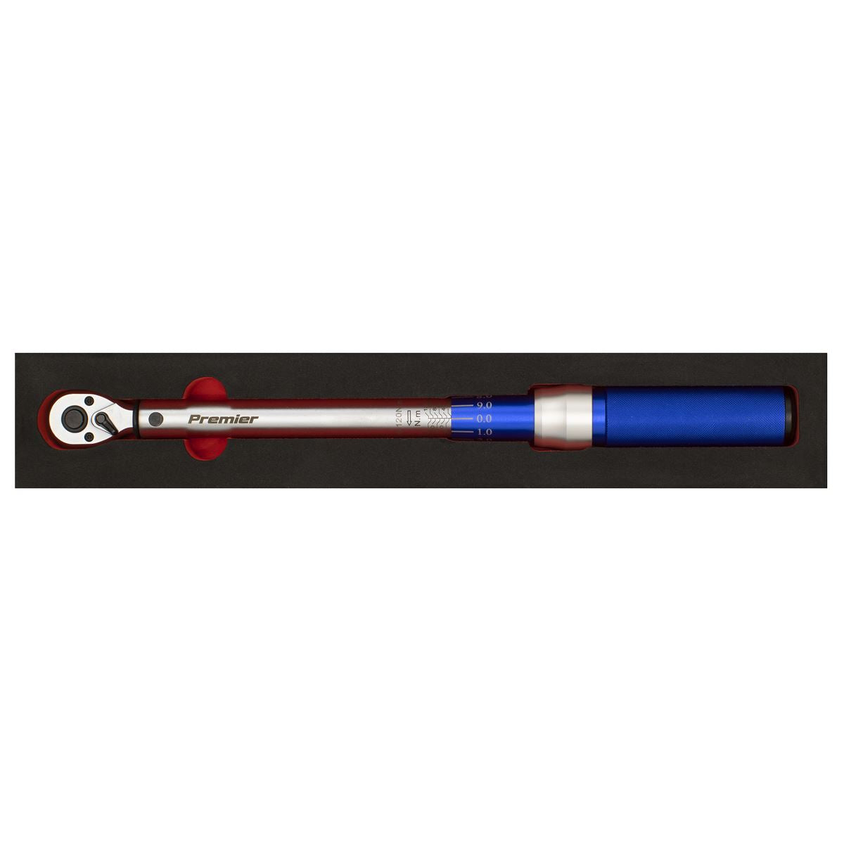 Sealey Torque Wrench Micrometer Style 3/8" Drive 20-120Nm Calibrated in EVA Tray