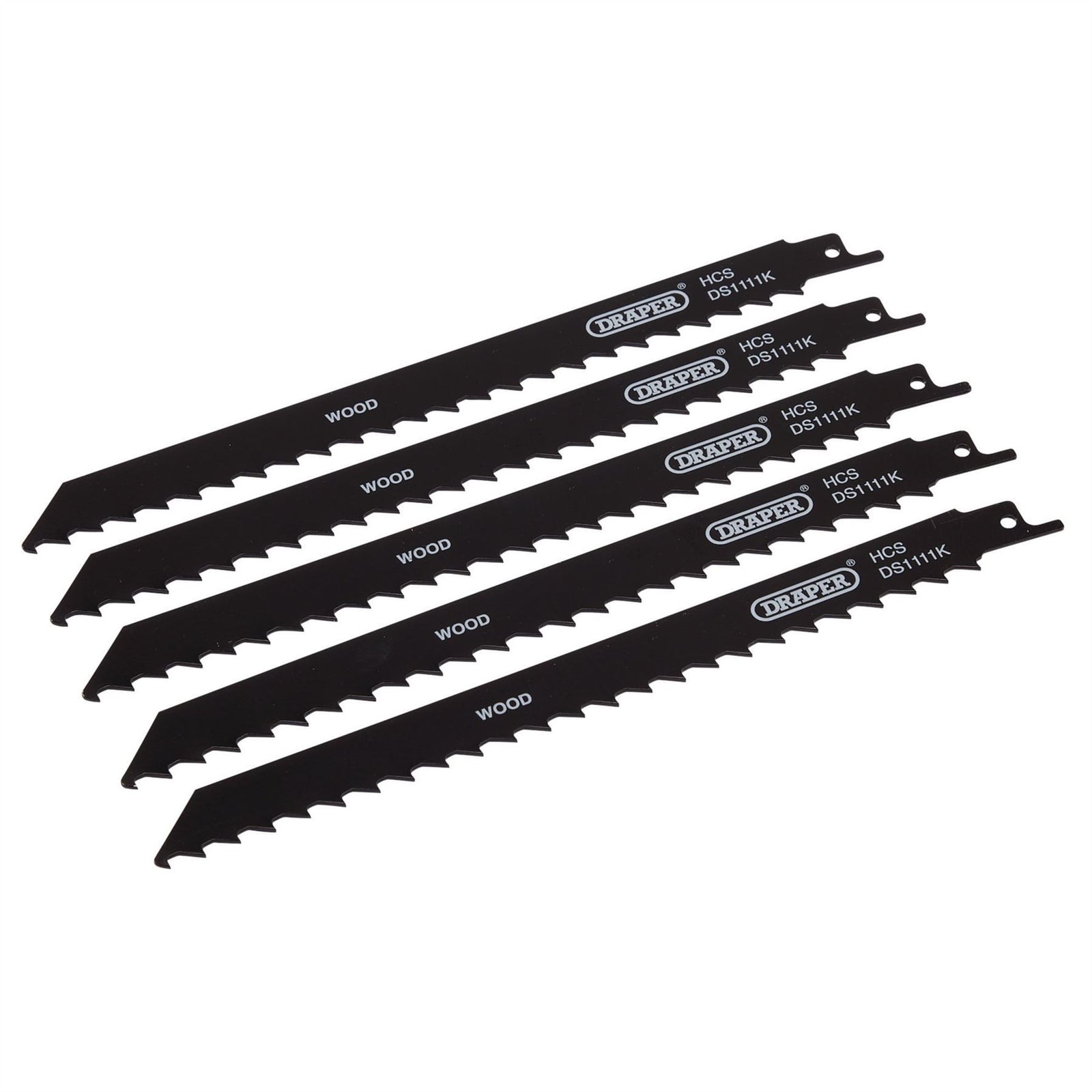 Draper Reciprocating Saw Blades for Wood and Plastic Cutting, 225mm, 3tpi (Pack