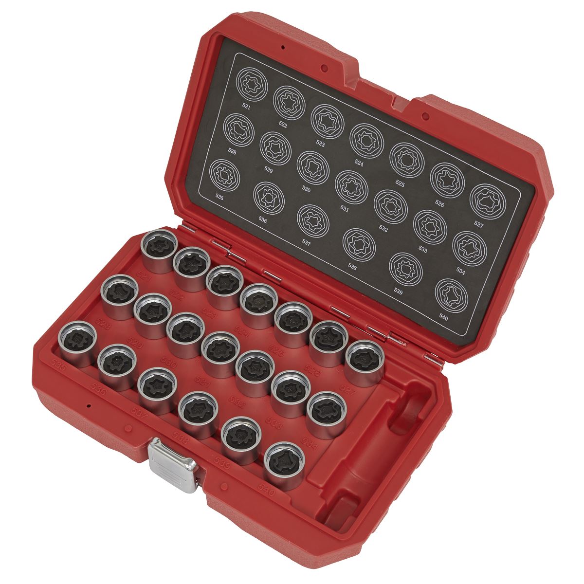 Sealey Locking Wheel Nut Key Set 20pc VAG SX219