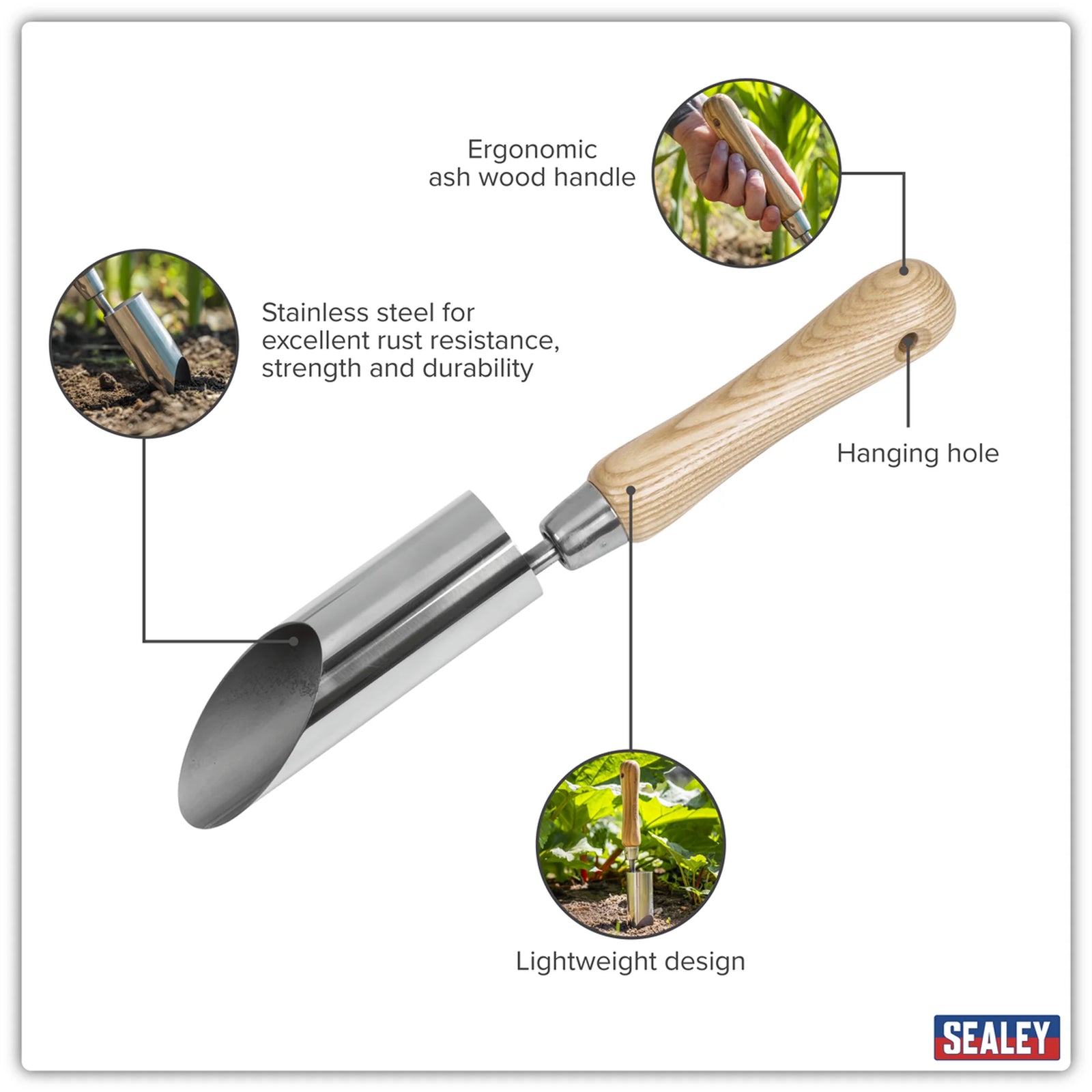 Sealey Premier Planter GTWH008 with Ash Handle 150mm