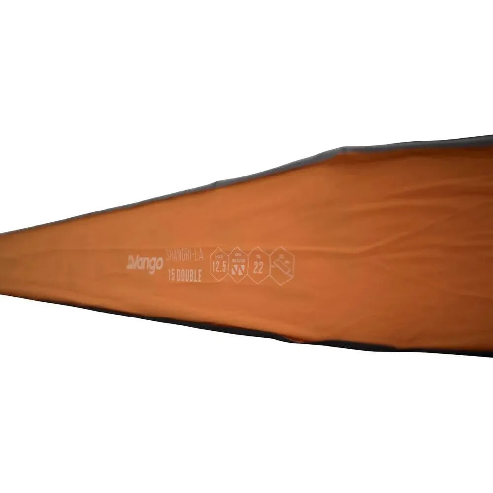 Vango Shangri-La II 15 Double 15 Double Cloud Grey / Orange Self Inflating Sleep Mat