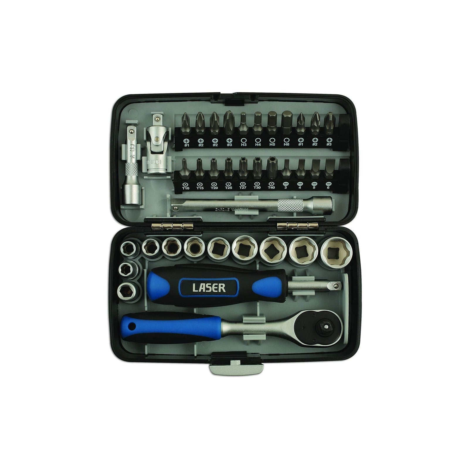 Laser Socket & Bit Set 1/4"D 38pc 5960