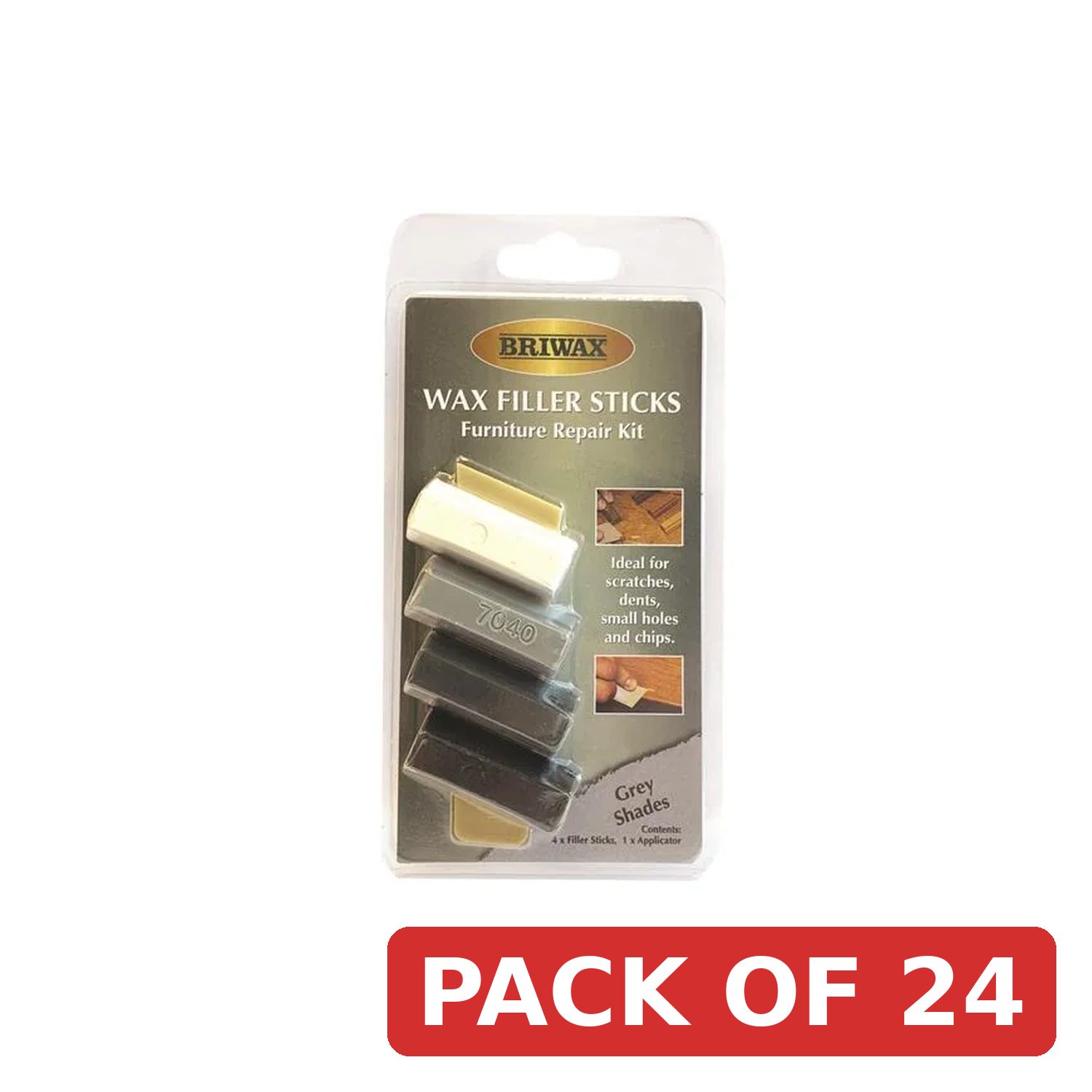 Briwax Wax Filler Sticks Grey Shades (Pack 4) - BWSWSGRY