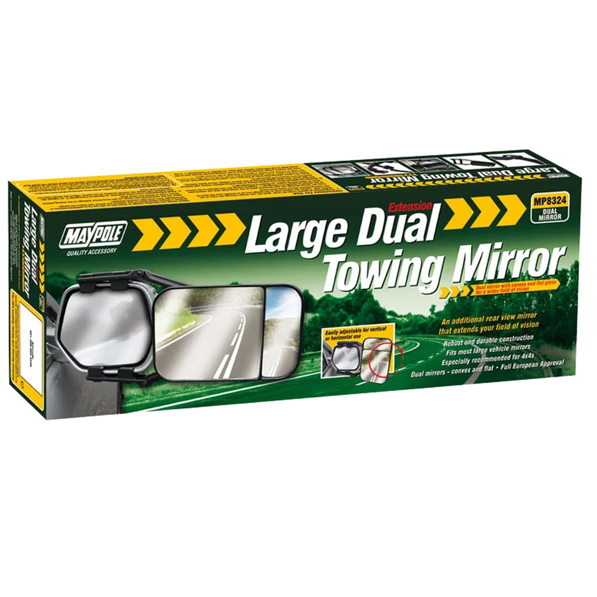 Maypole Towing Mirror MP8324 Large Dual Glass